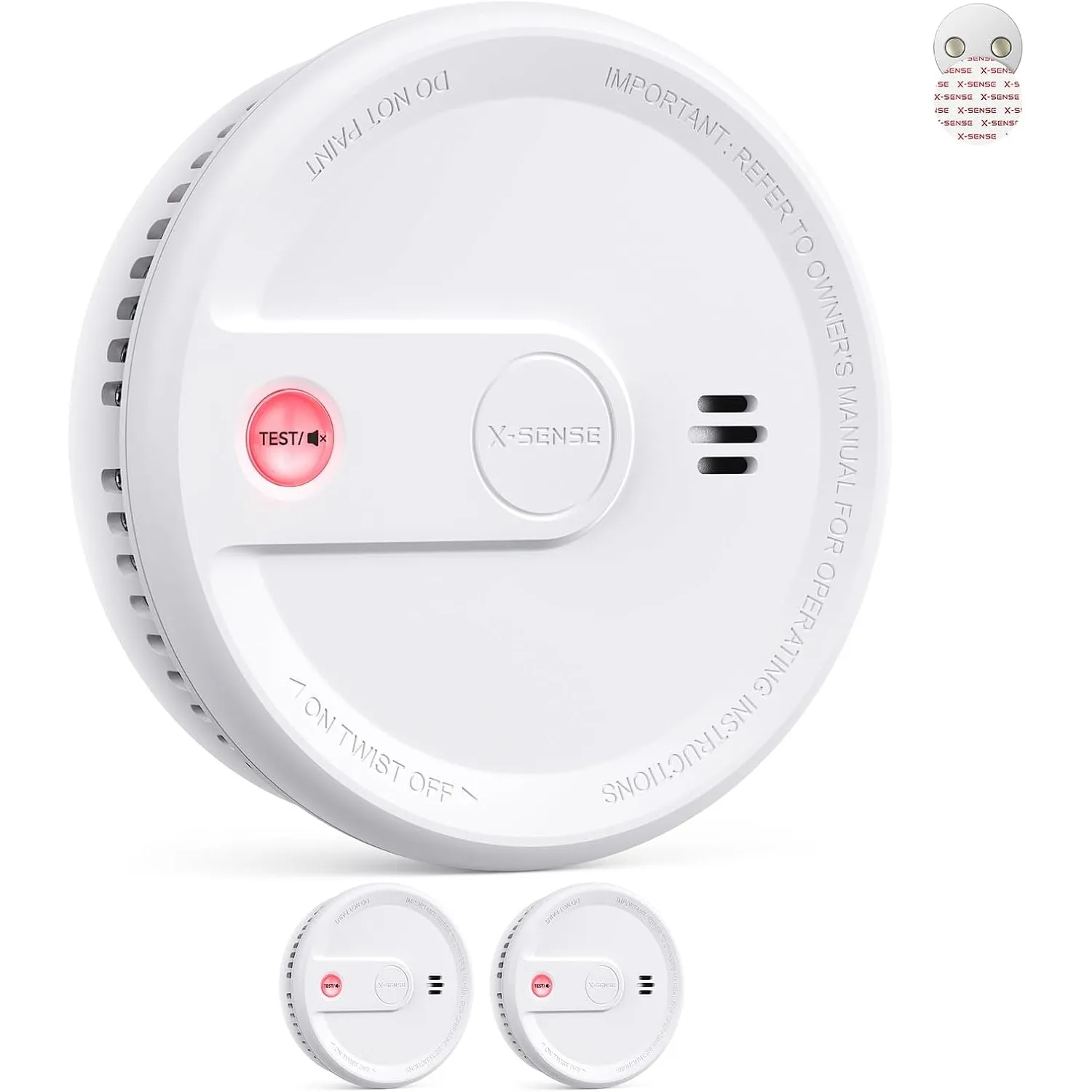 X-Sense Rauchmelder mit 10-Jahres-Batterie, Magnethalterung, XS0G-SN, 2 Set