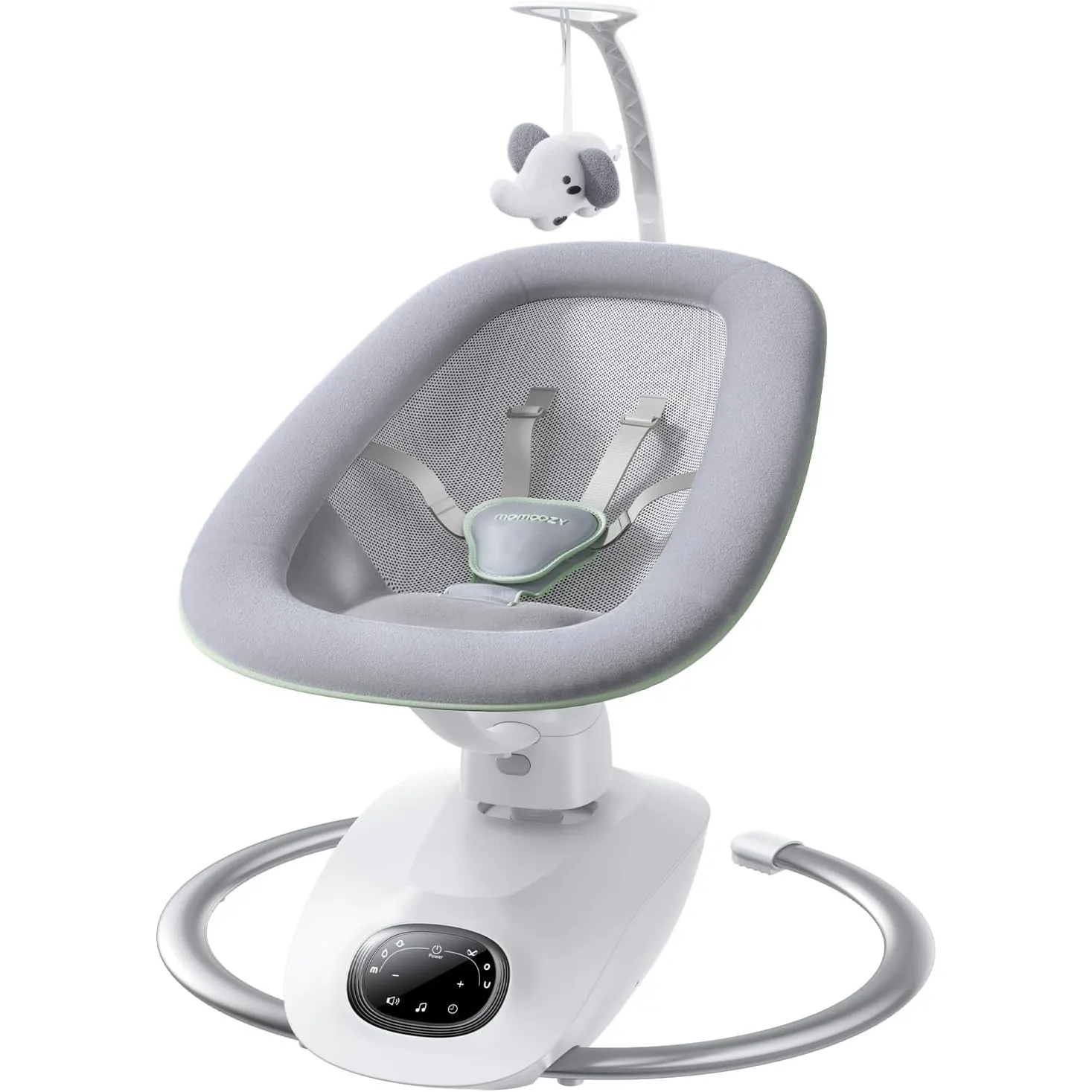 Momcozy CocoSway Babywippe, elektrische 3D-Motion, 6 Bewegungen & 4 Stufen, Fernbedienung, 8 Wiegenlieder, ab Geburt bi…