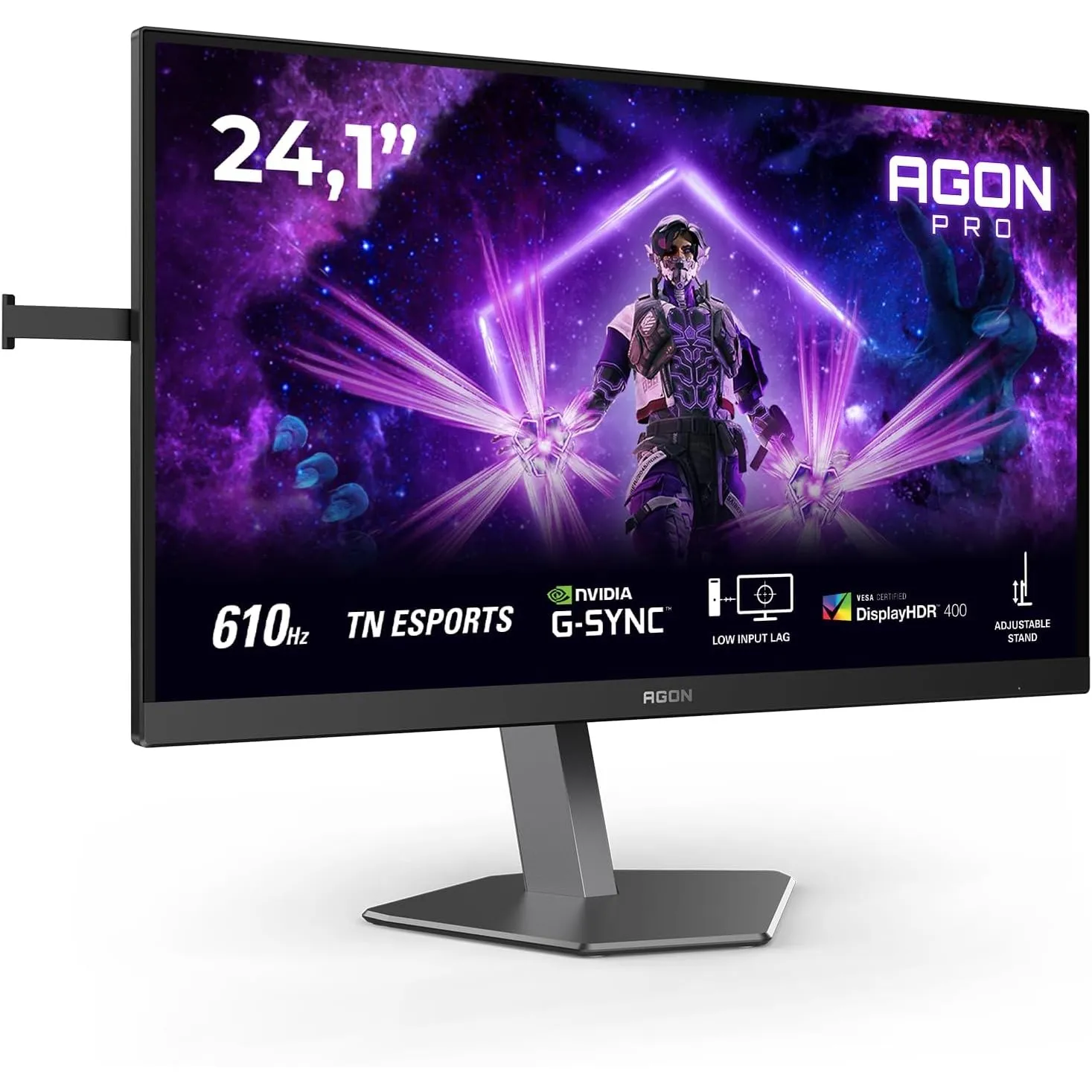 AOC AG246FK6 24 Zoll FHD USB Hub Gaming Monitor, 610Hz, TN Esports Panel, 0.5ms GtG, HDR400, G-Sync Compatible, Höhenve…