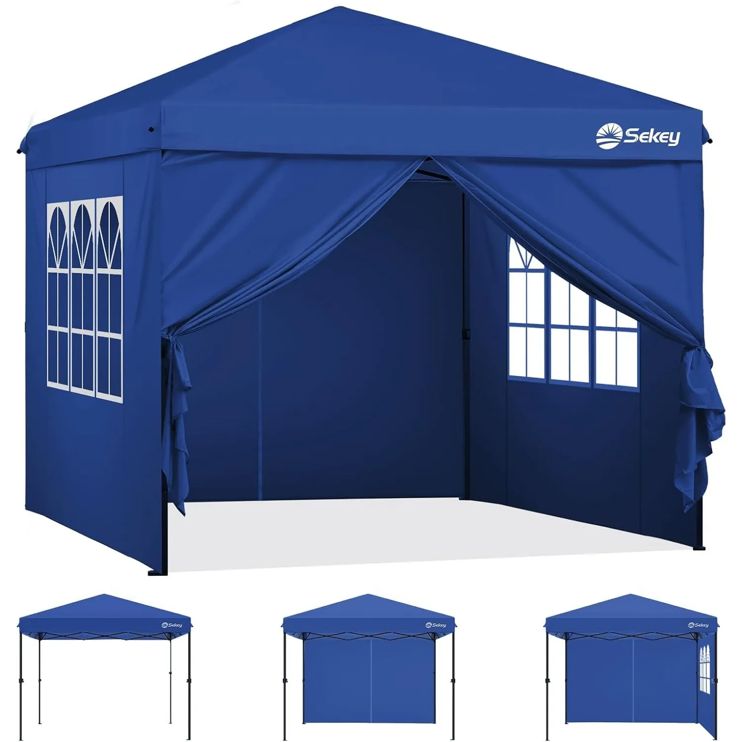 Sekey Premium Serie | Pop Up Faltpavillon 3x3 mit 4 Seitenwänden