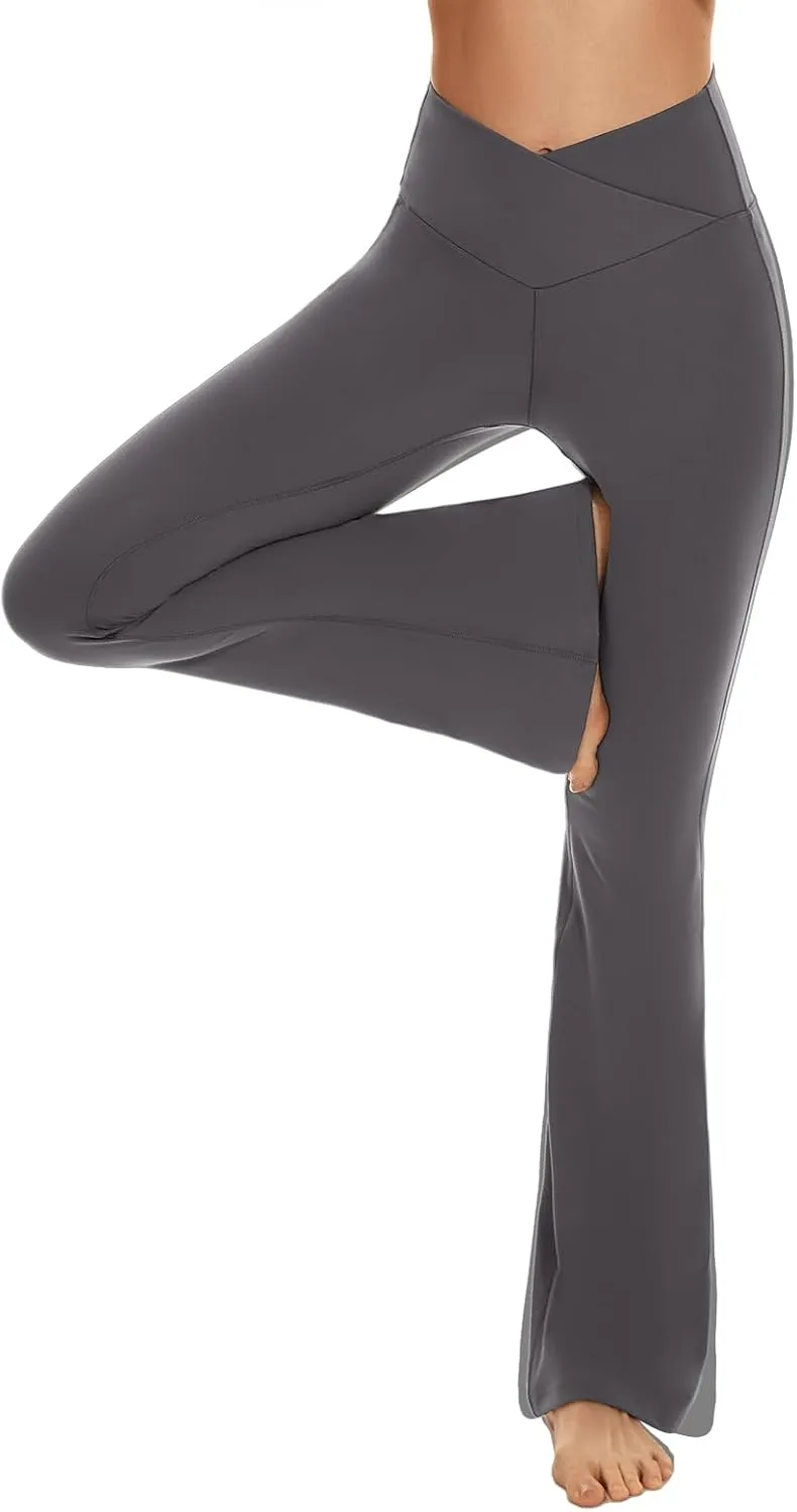 Yogahose Damen Schlaghose Flared Leggings Cross Waist Halara Hosen Damen Blickdicht Sporthose Jogginghose Jazzpants Fit…