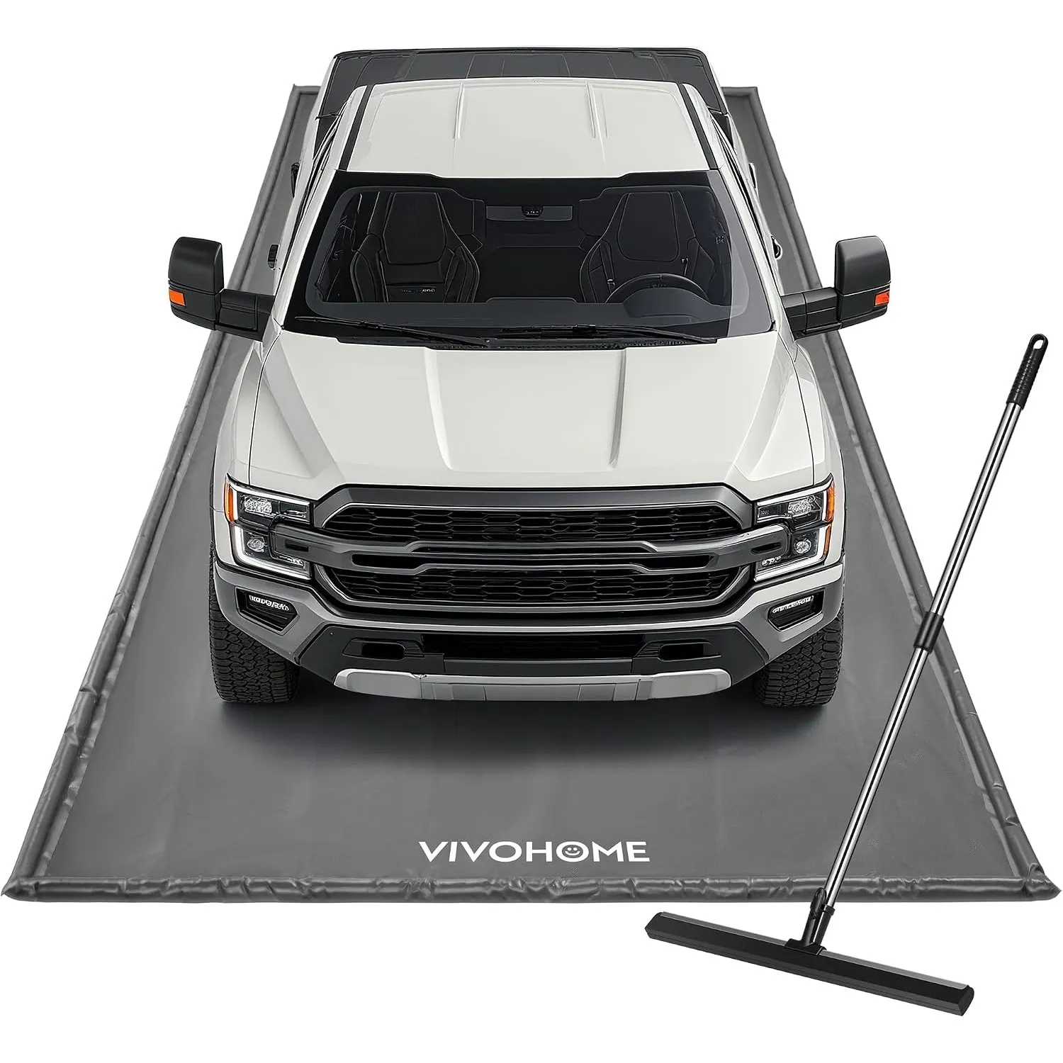 VIVOHOME Garagenbodenmatte mit Rutschfester Strukturierter Oberfläche, Grau