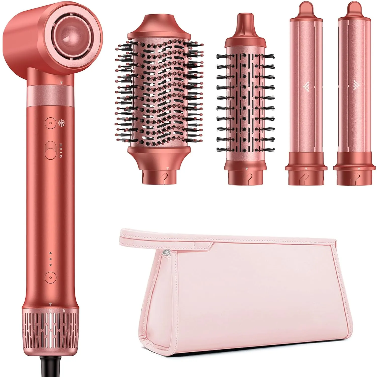 HITTIONA Airstyler 5 in 1 mit Auto Lockenstab, und High Speed Ionen Föhn, Hairstyler für Schnelltrocknend, Keine Hitzes…