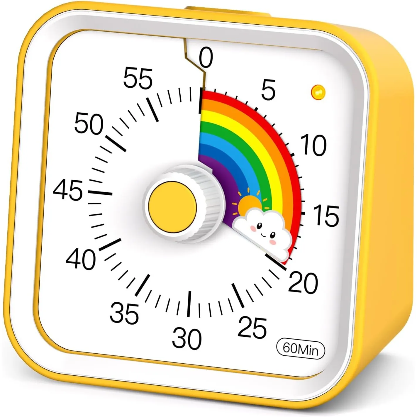 Visueller Timer Kinder mit Pausenfunktion, 60 Minuten Countdown Regenbogen Timer für Kinder Schreibtischstudie, Klassen…