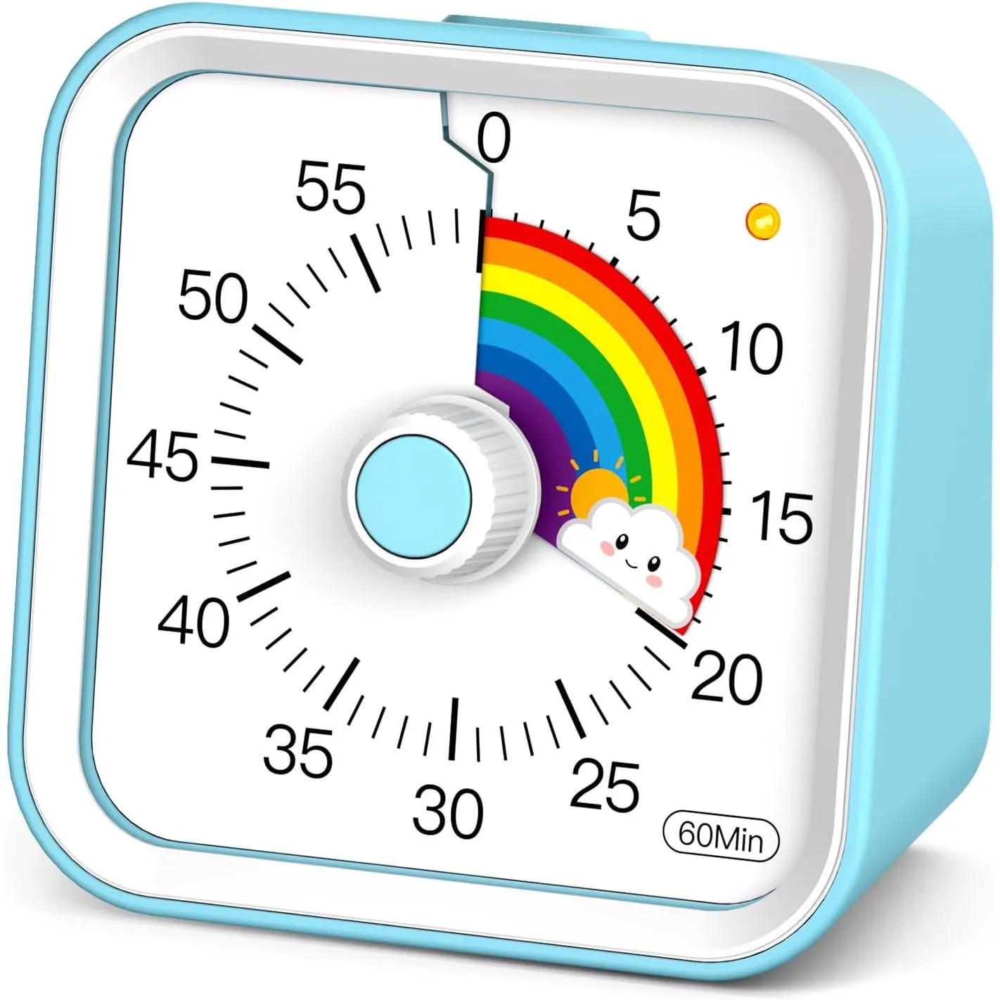 Visueller Timer Kinder mit Pausenfunktion, 60 Minuten Countdown Regenbogen Timer für Kinder Schreibtischstudie, Klassen…