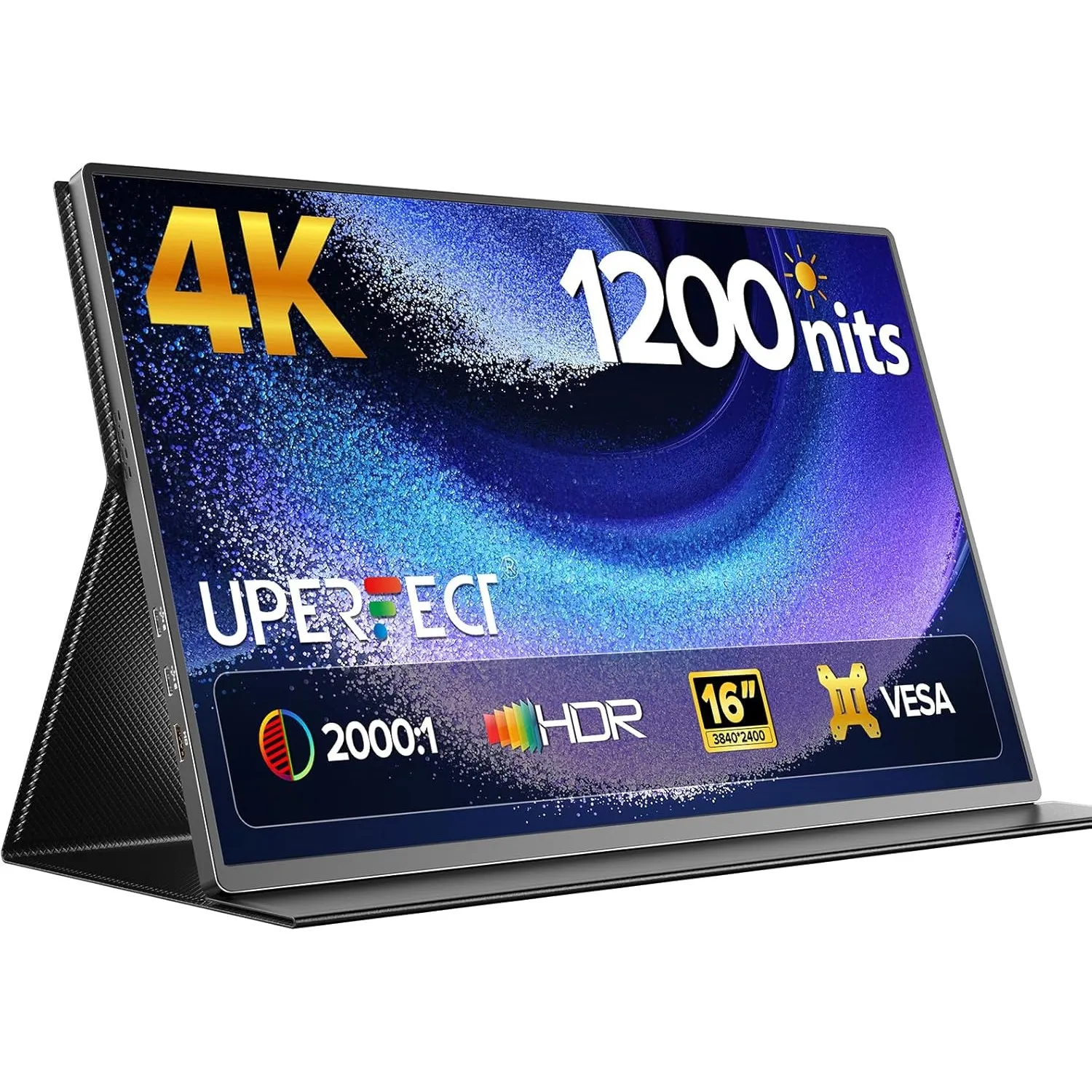 UPERFECT Portable Monitor 4K 16" 1200 Nits, 145% sRGB Laptop Monitor