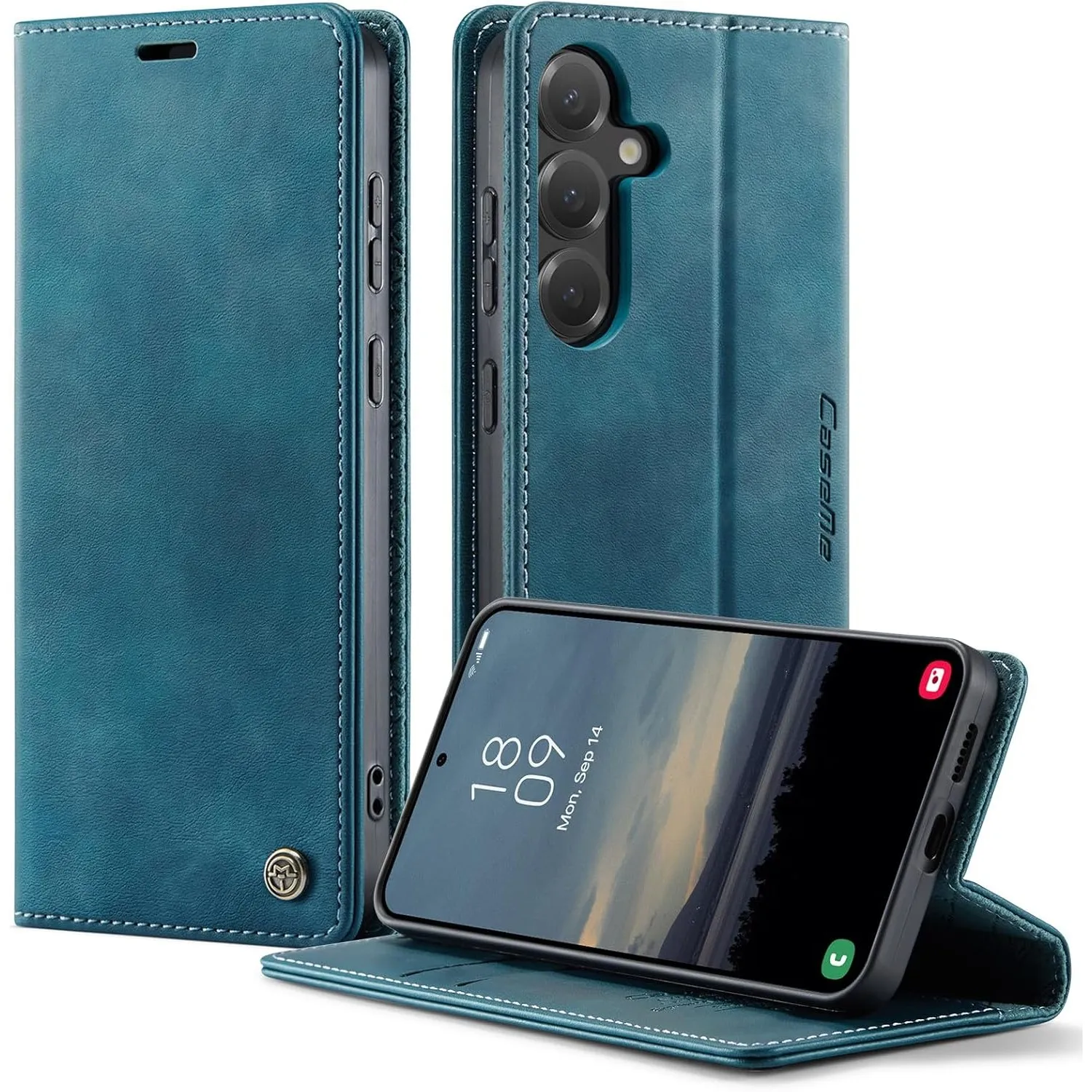 Handyhülle Samsung Galaxy S25 FE hülle klapphülle Premium PU Leder,RFID Schutzhülle,Faltbare Ständer,Handytasche Lederh…