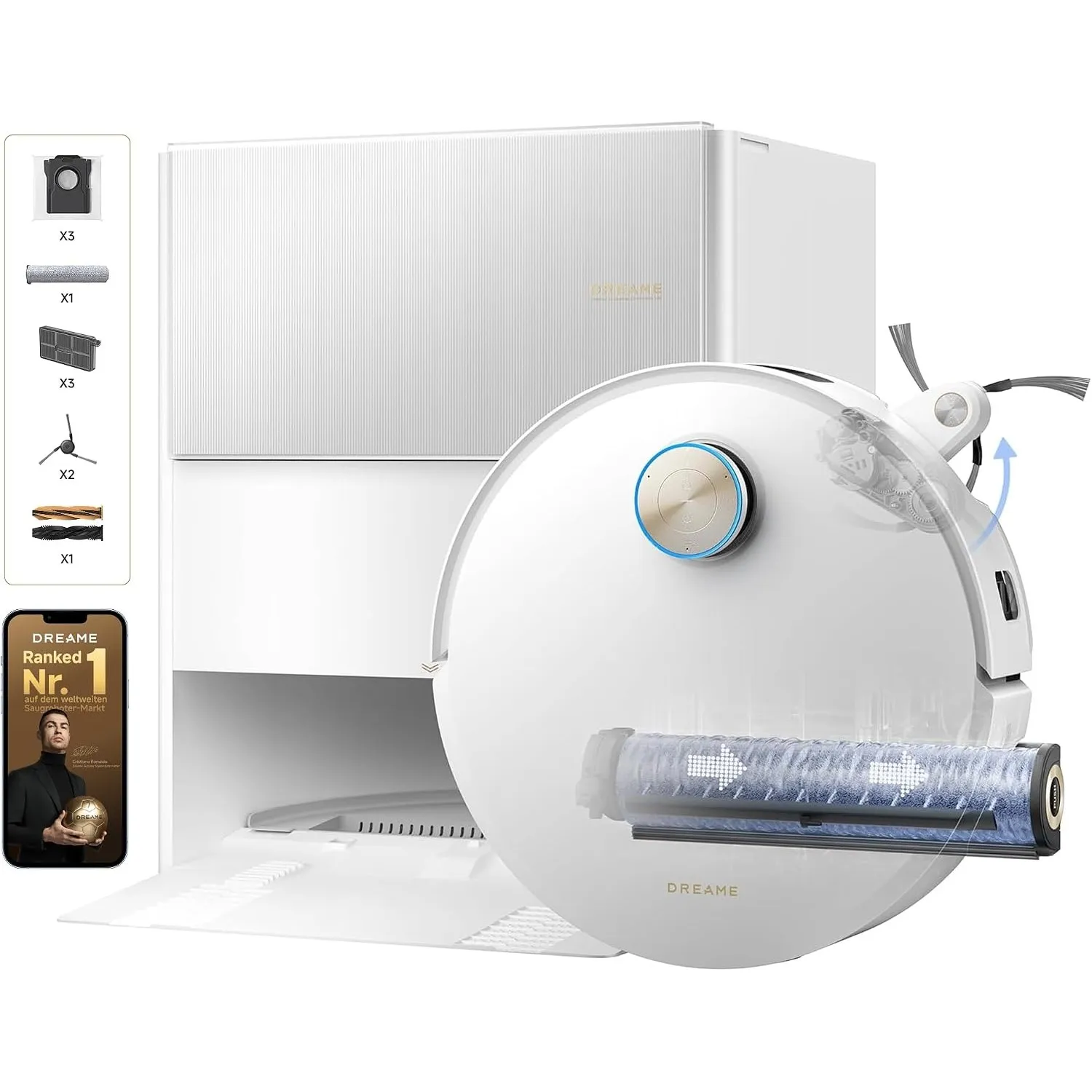 dreame Aqua10 Ultra Roller Complete Saugroboter mit AquaRoll-Wischmopp