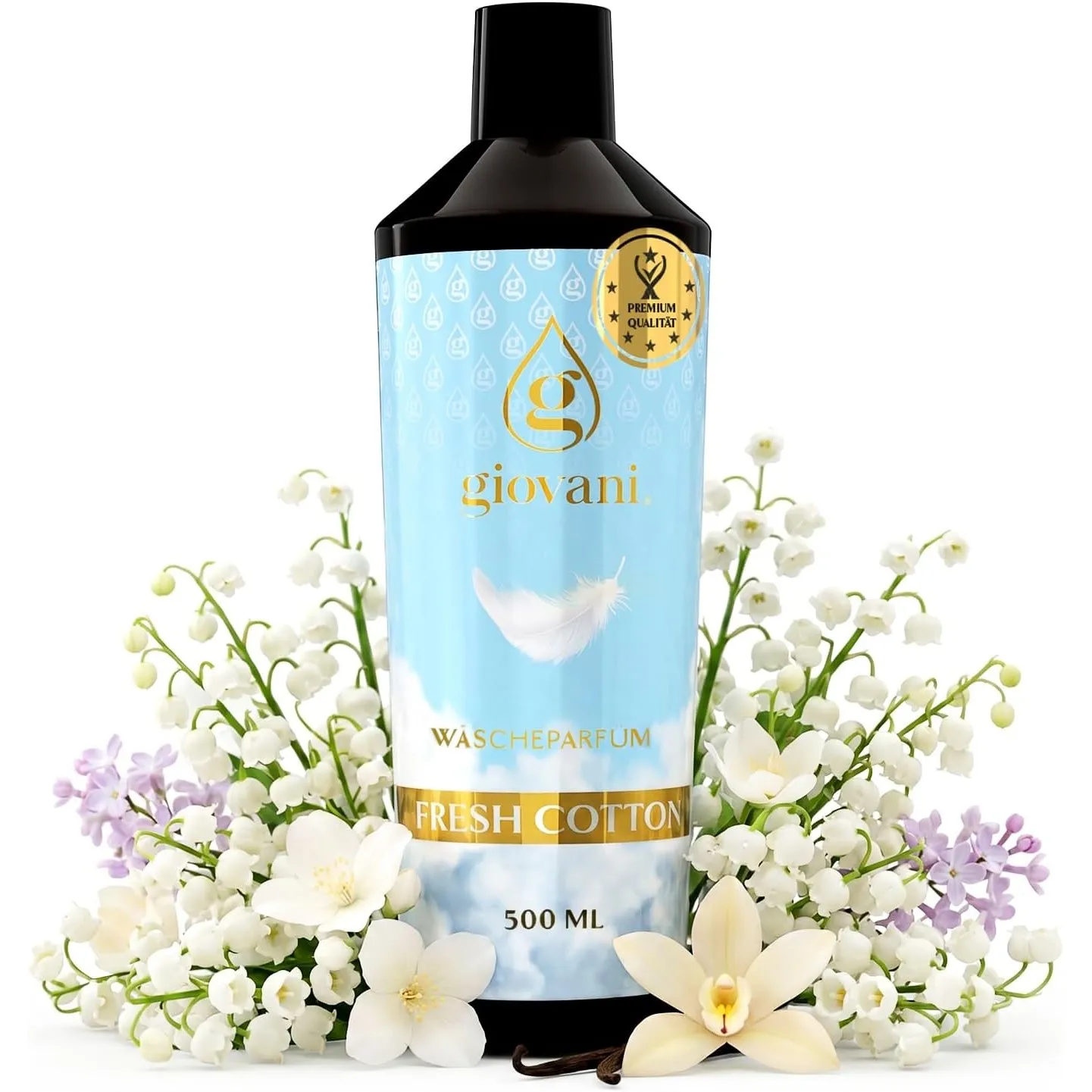 Giovani Wäscheparfüm Fresh Cotton 500 ml | Frisch-pudriger Duft nach frisch gewaschener Wäsche – Ideal für Bettwäsche &…