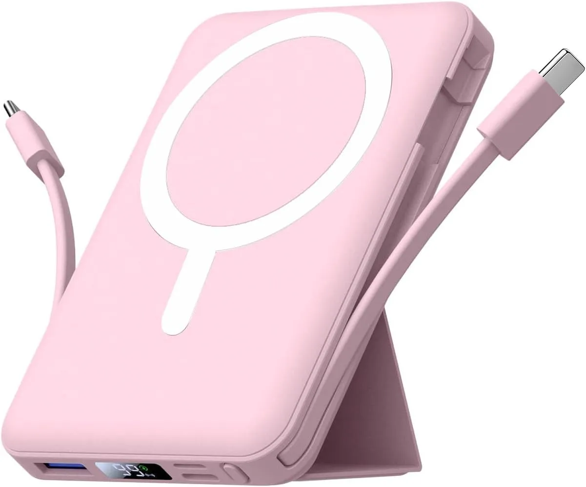 Azmuth Power Bank, for Magsafe Powerbank iPhone 10000 mAh, Magnetic Power Bank, Wireless Fast Charging with LED Display…