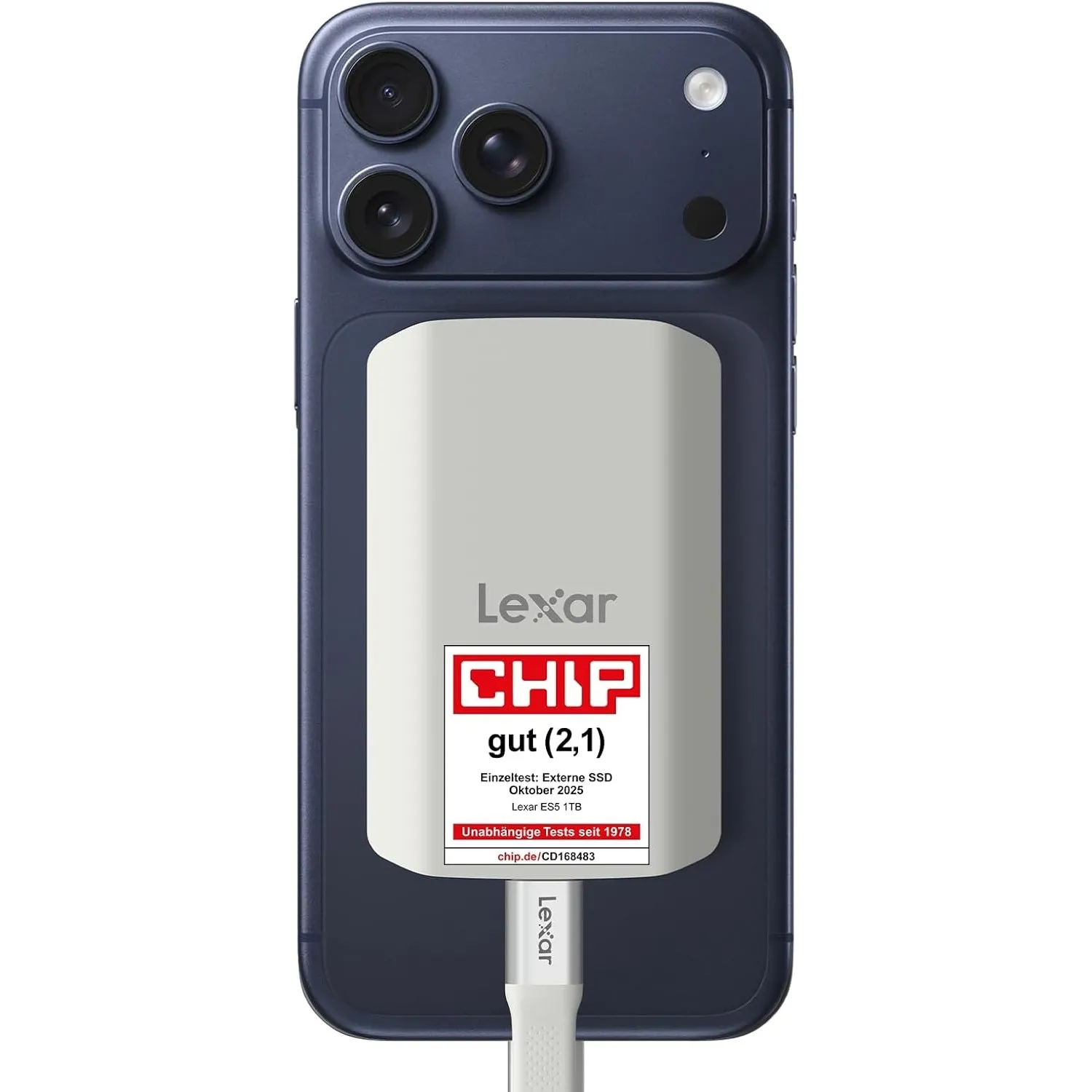 Lexar ES5 Tragbare SSD 2TB, USB 3.2 Gen2x2 mit bis zu 2.000 MB/s Lesen und Schreiben, IP65-Schutz, Magsafe Phone SSD Un…