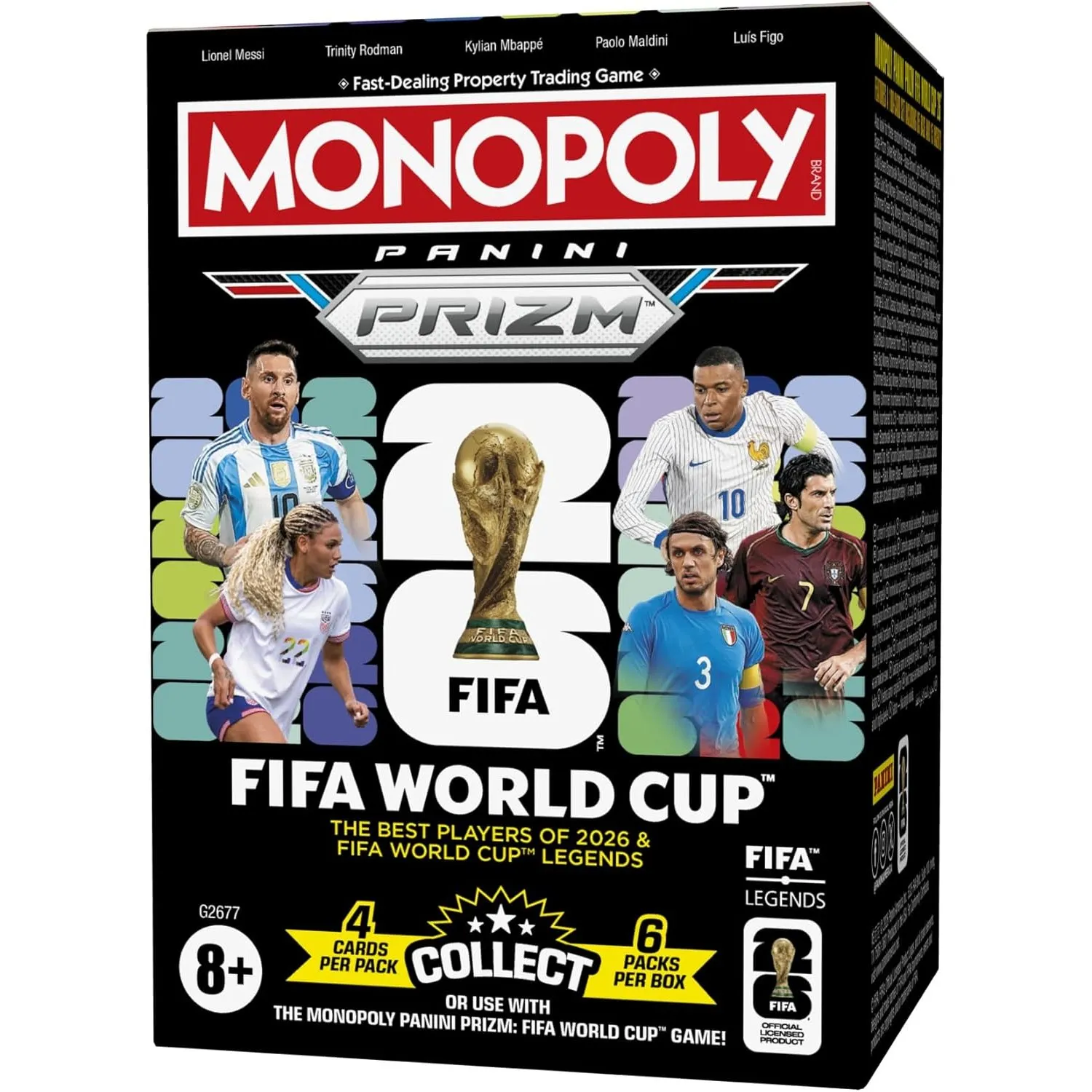 Monopoly Panini Prizm: FIFA World Cup Trading Cards Booster Box | aktuelle Stars und FIFA World Cup Legends | Geschenke…