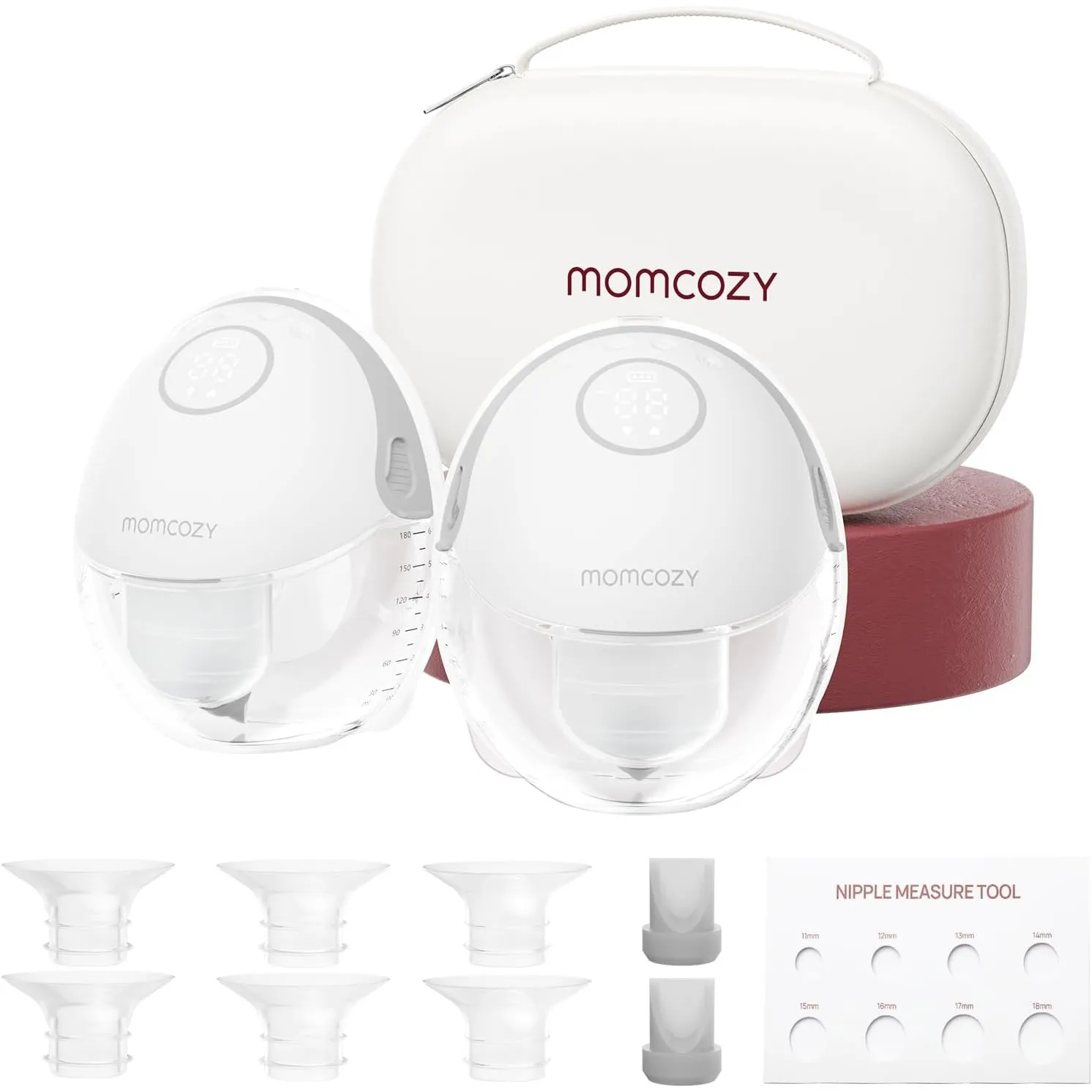 Momcozy Mobile Style M6 Elektrische Milchpumpe (2er-Pack, Grau)