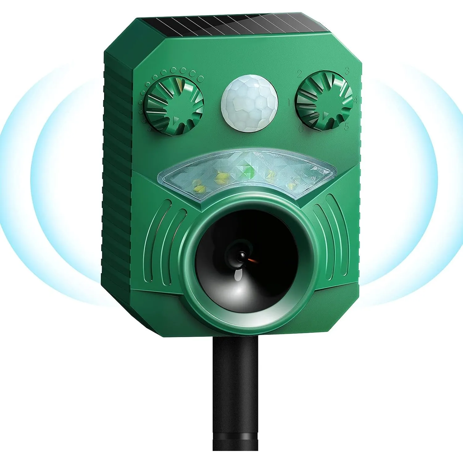 Katzenschreck Marderschreck Solar Ultraschall Tiervertreiber - Wasserdicht IP44, Bewegungsmelder, bis zu 8m Reichweite …