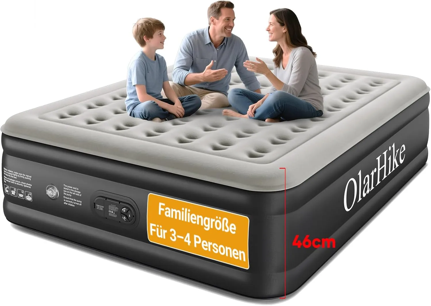 OlarHike Luftmatratze selbstaufblasend, Luftbett 3 Personen, Gästebett, Bett, Bed, Matratze, aufblasbare Matratze für M…
