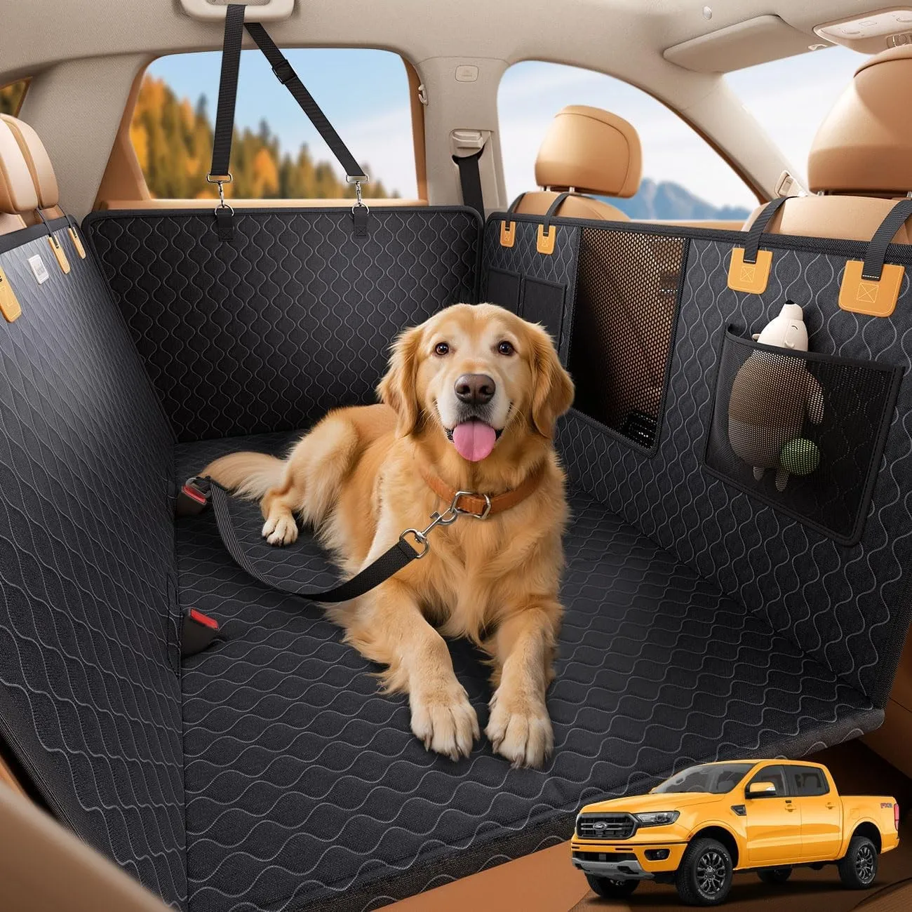 Lamicall XXL Hundedecke Auto Rückbank Autoschondecke Hund Rücksitz Haustier