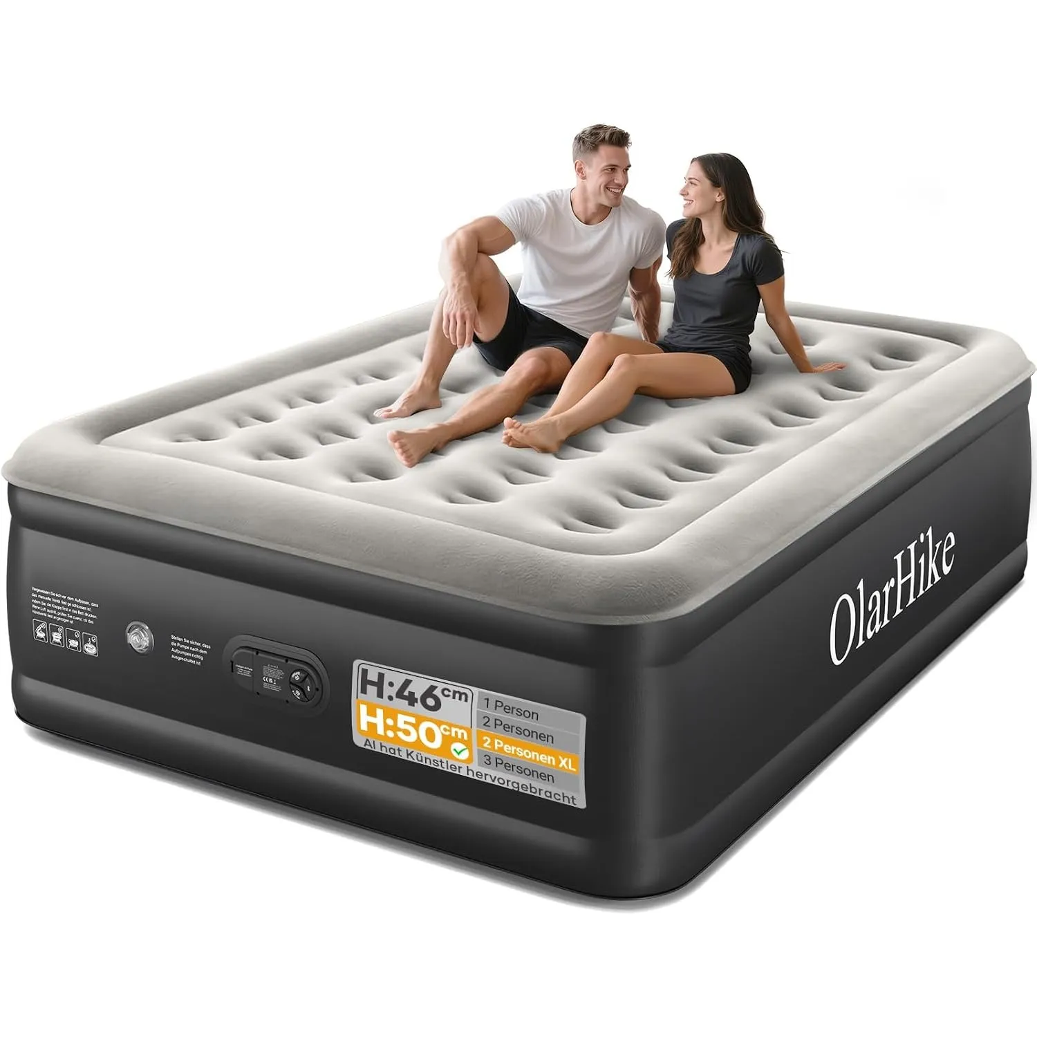OlarHike Luftmatratze selbstaufblasend 152x203x50 cm Luftbett 2 Personen