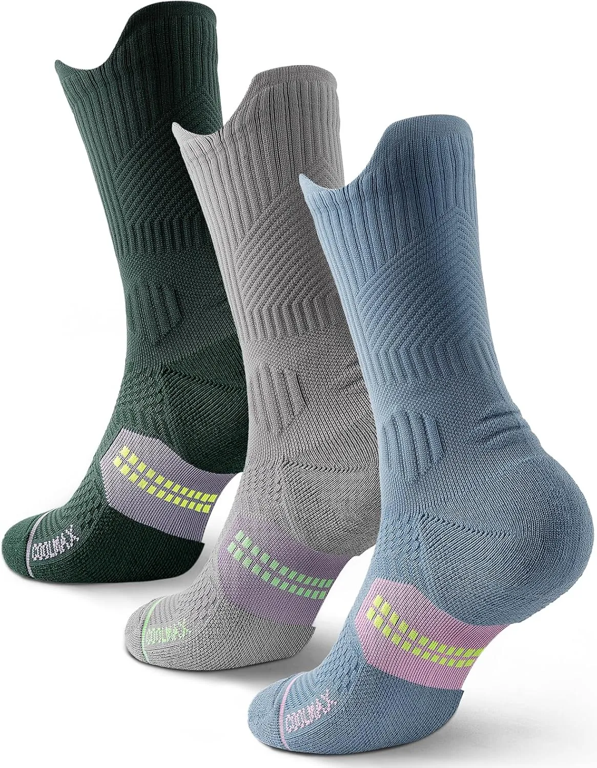 Juclise Bamboo Compression Running Socks Coolmax Sports Socks Hiking Breathable Moisture Wicking Anti-Blisters