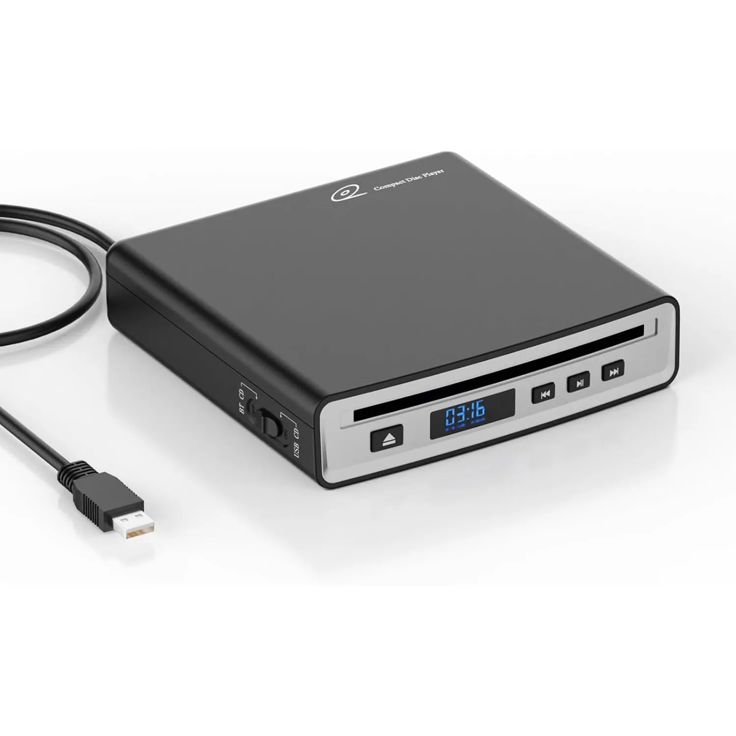 Externer CD Player für Auto PC, Plug-and-Play mit USB/Bluetooth Anschluss