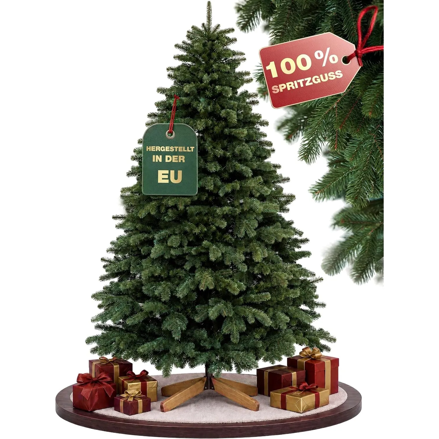 Evergreen Tree® Künstlicher Weihnachtsbaum 210 cm | 100% Spritzguss, dicht