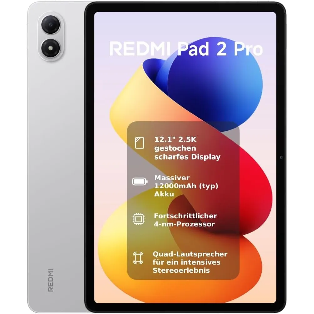 XIAOMI REDMI Pad 2 Pro, 6+128GB, 12,1" 2,5K 120Hz Display, Silber