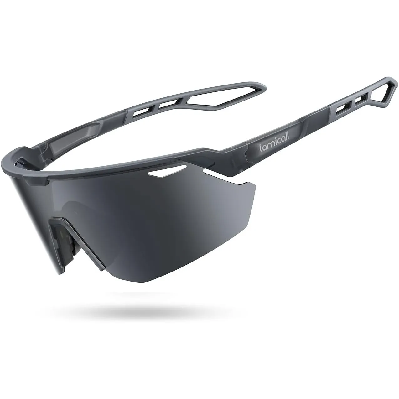 Lamicall Schnelle Brille Herren, Fahrradbrille Damen - [24g TR-90 Super Leicht] Polarisiert Sportbrille Laufbrille mit …