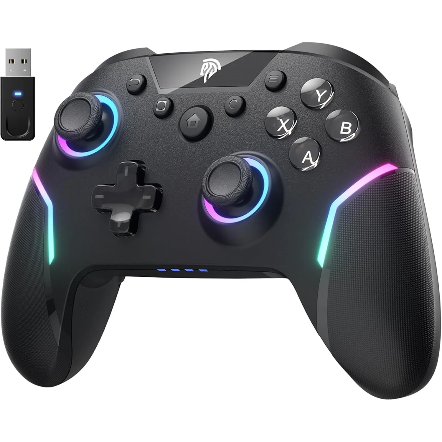 EasySMX X20 Wireless Controller PC mit RGB, Bluetooth Controller mit 2 in 1 Trigger & abnehmbare Hall Joystick & Mechan…