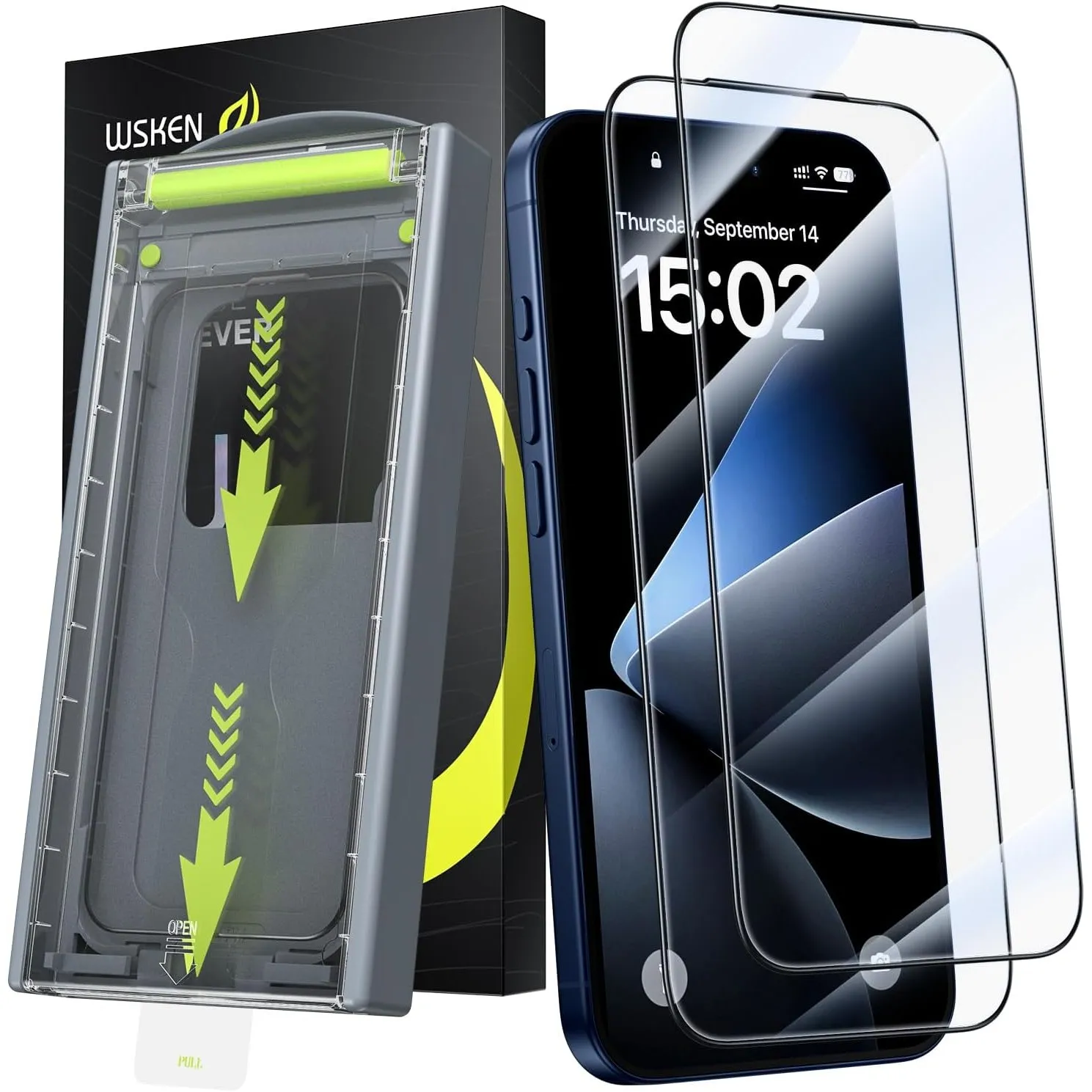 WSKEN für iPhone 17 Pro Max für Panzerglas Rollende Auto Entstaubung