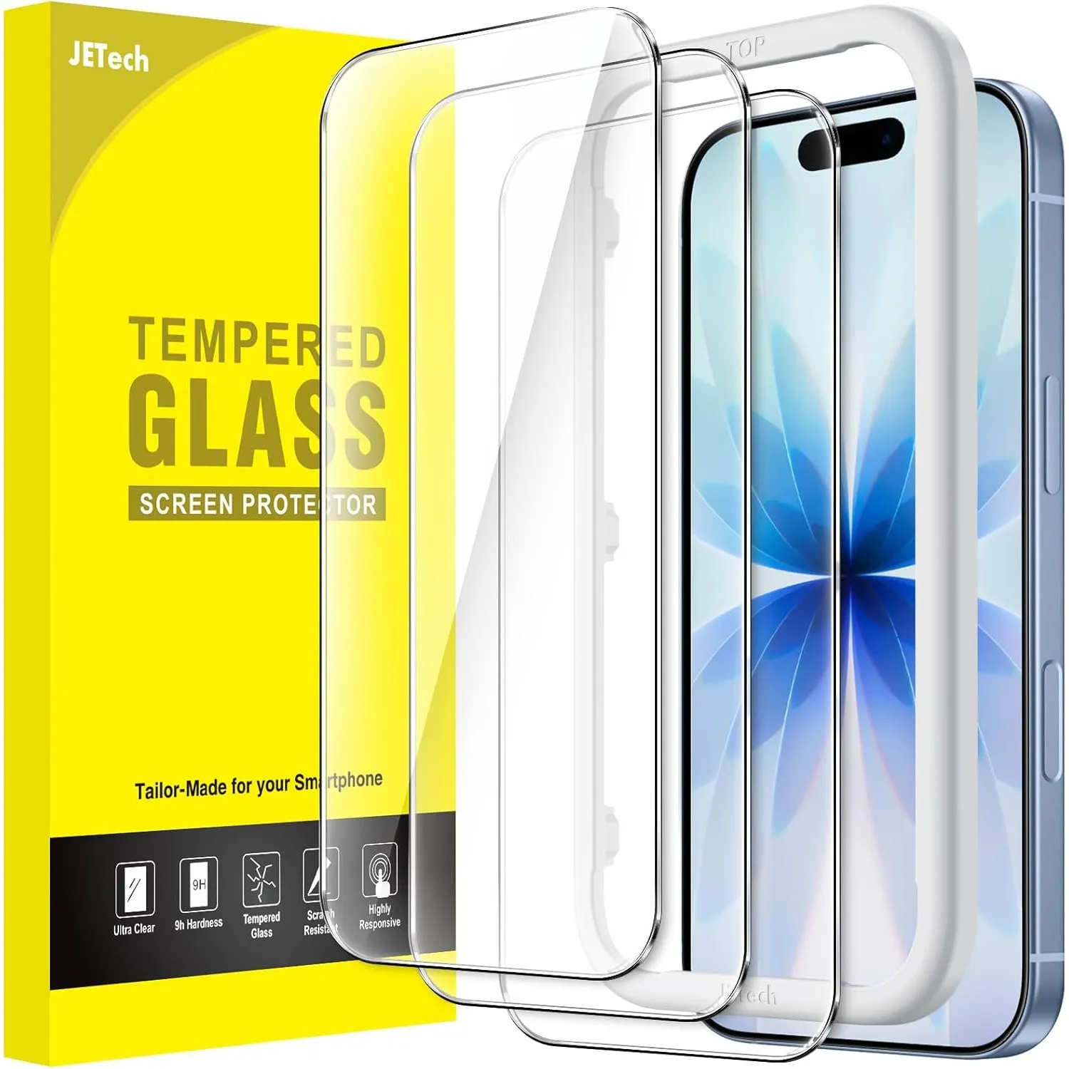 JETech Schutzfolie für iPhone 17, 3 Stück