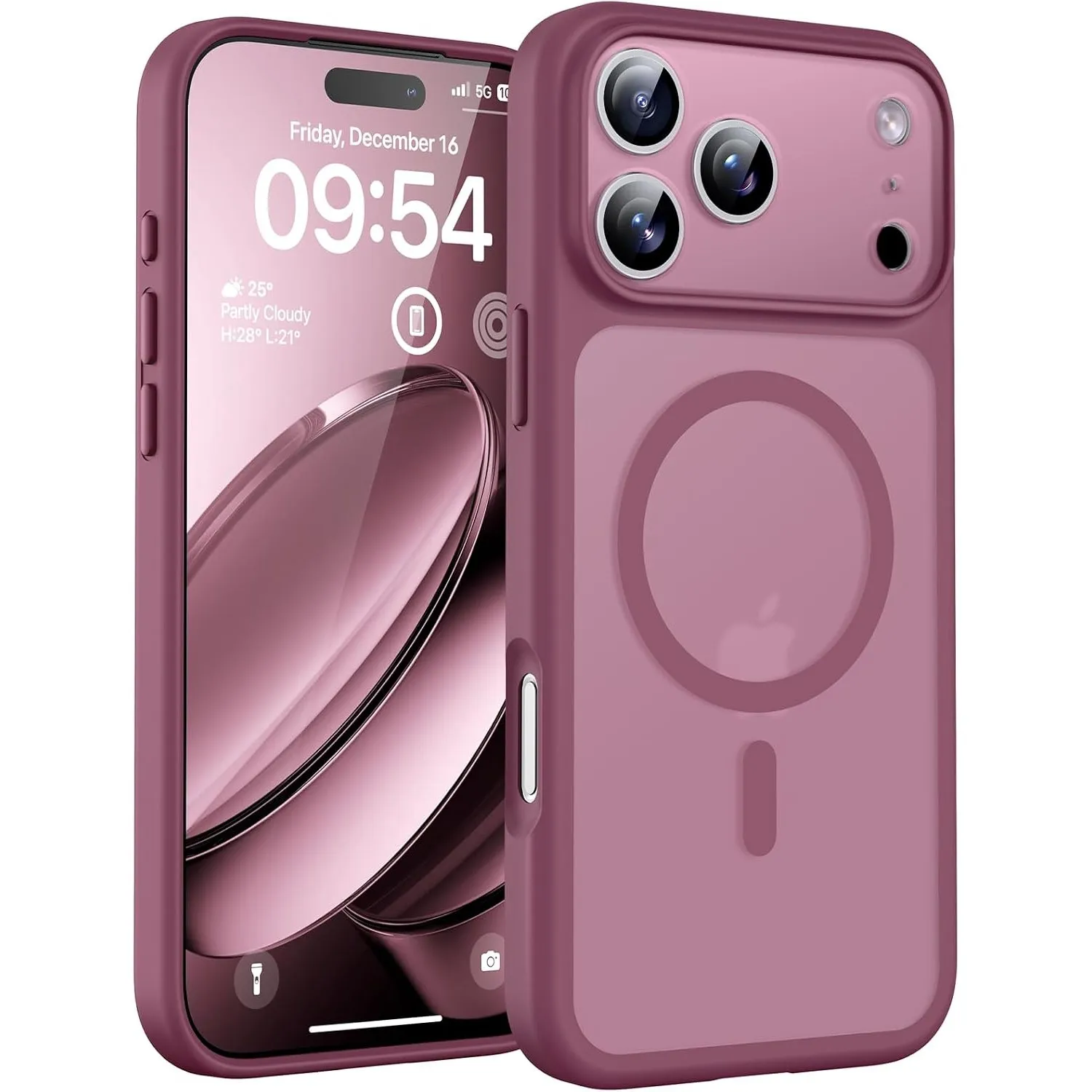 TOCOL für iPhone 17 Pro Hülle, Kompatibel mit MagSafe, Pflaume