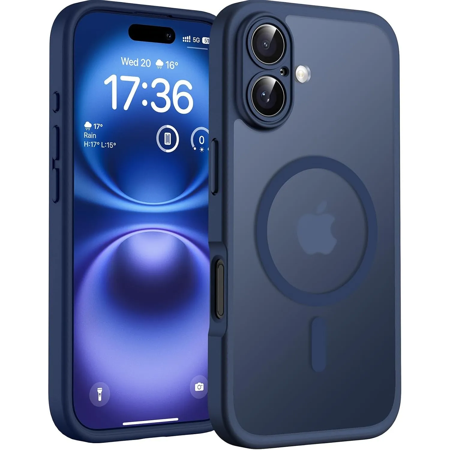 TOCOL für iPhone 16 Plus Hülle, Kompatibel mit MagSafe, Tiefblau