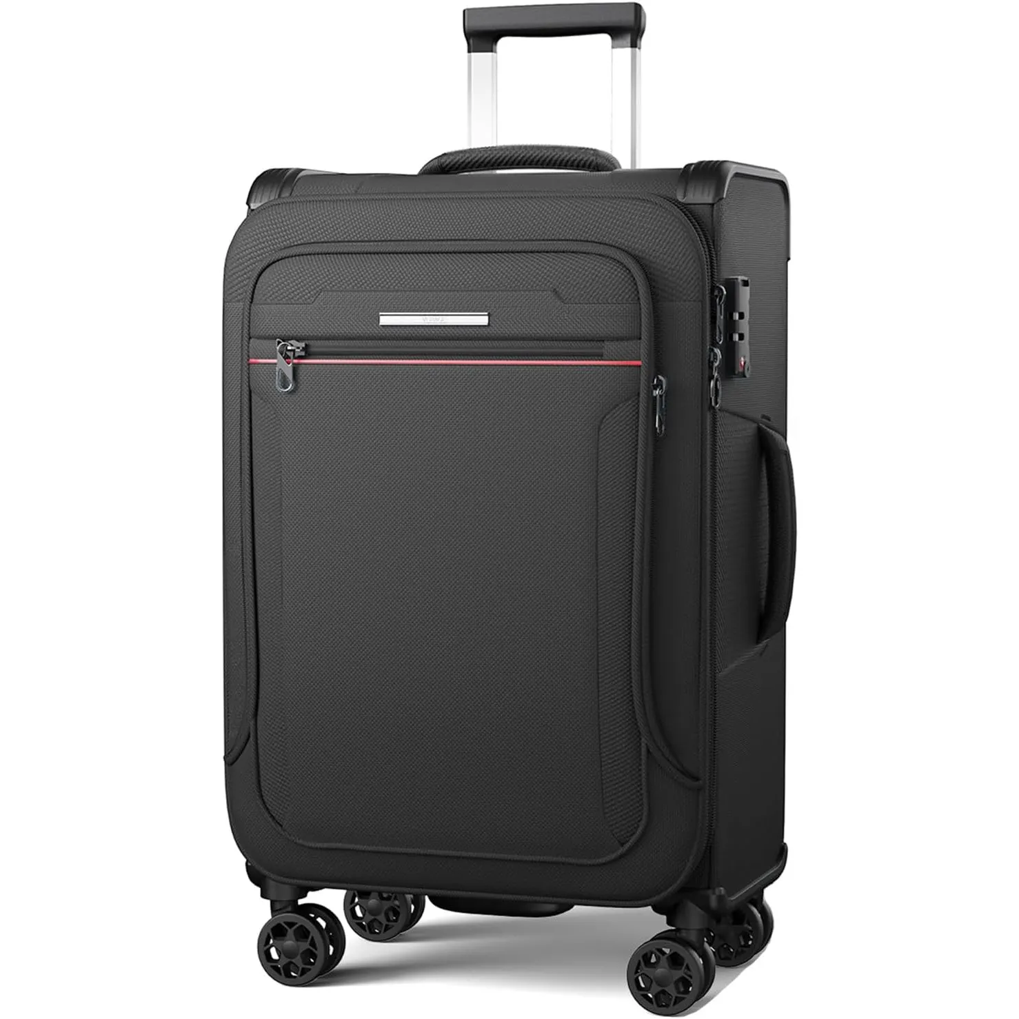 Weichschalenkoffer groß 82x48x30cm erweiterbar - Stoffkoffer Trolley wasserfest, Reisekoffer mit 4 Rollen & TSA Schloss…