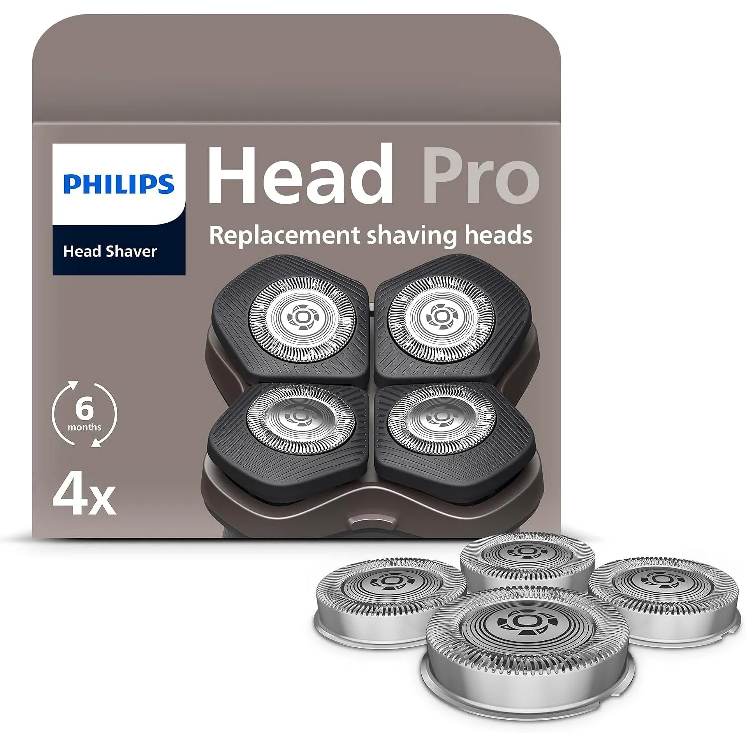 Philips Original-Ersatzscherköpfe Kompatibel mit Philips Head Shaver Pro HS5980, HS7980 und HS9980, selbstschärfende Co…