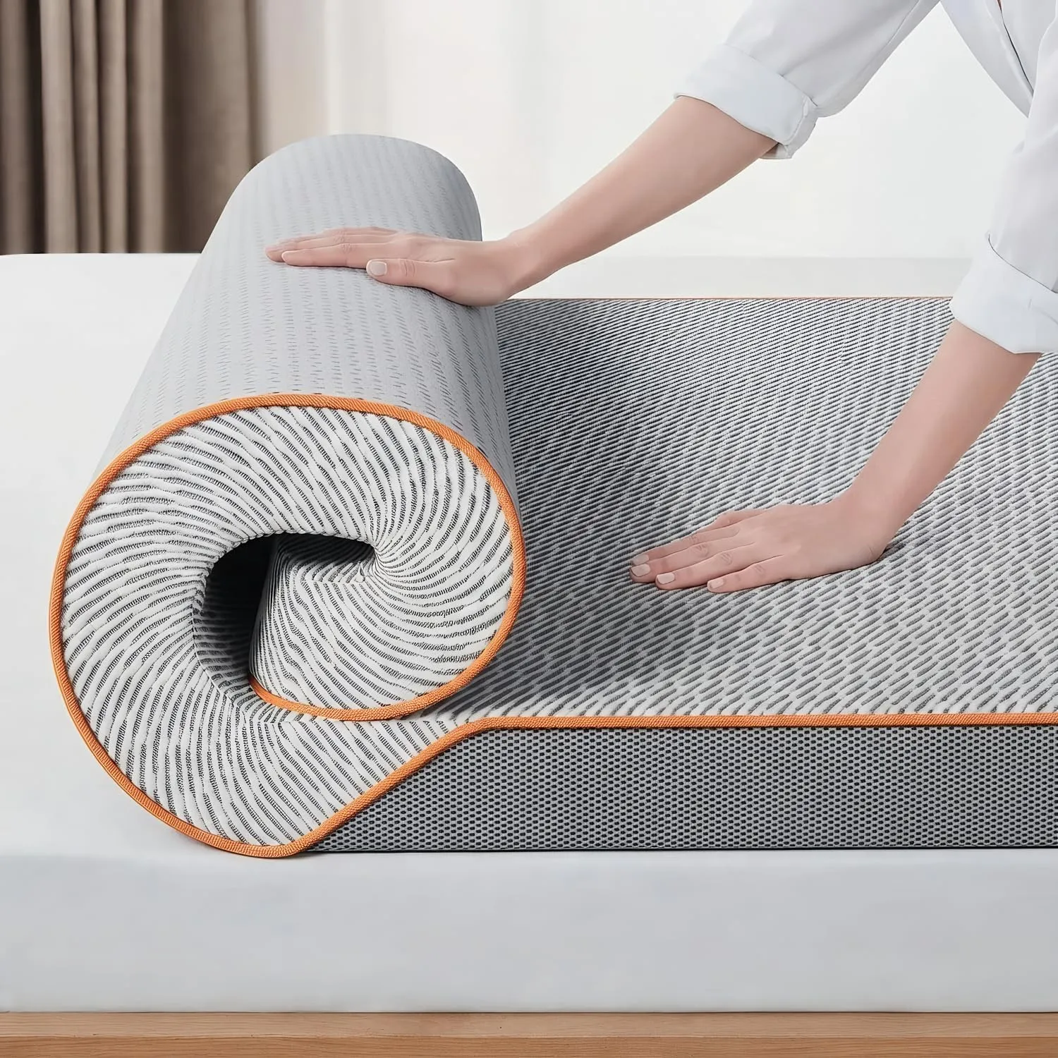 PERLECARE Topper 180x200 cm H3/H4, 7.5cm Höhe Hart Matratzentopper, Premium Gel Kaltschaum Topper, Atmungsaktiv & Wasch…