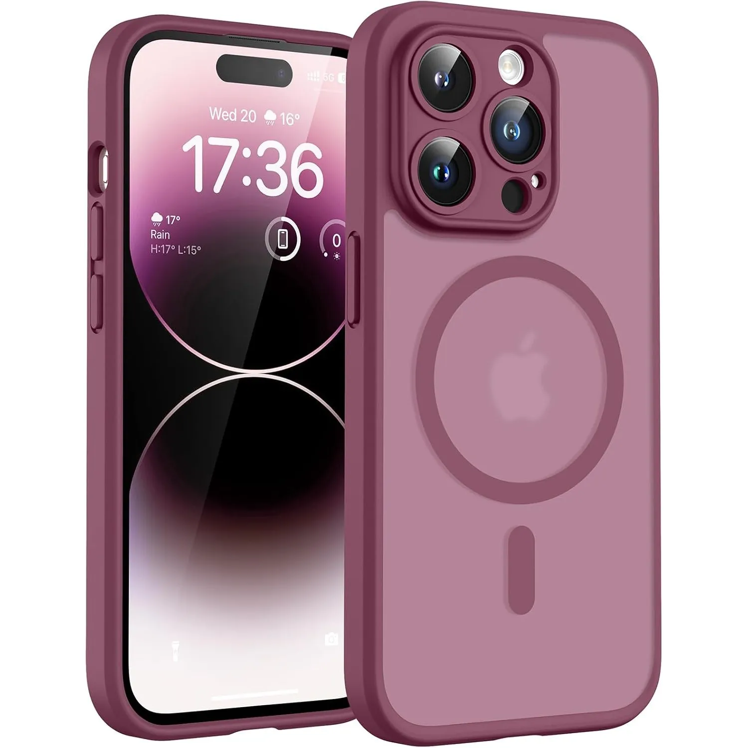 TOCOL für iPhone 14 Pro Max Hülle, Kompatibel mit MagSafe, Pflaume