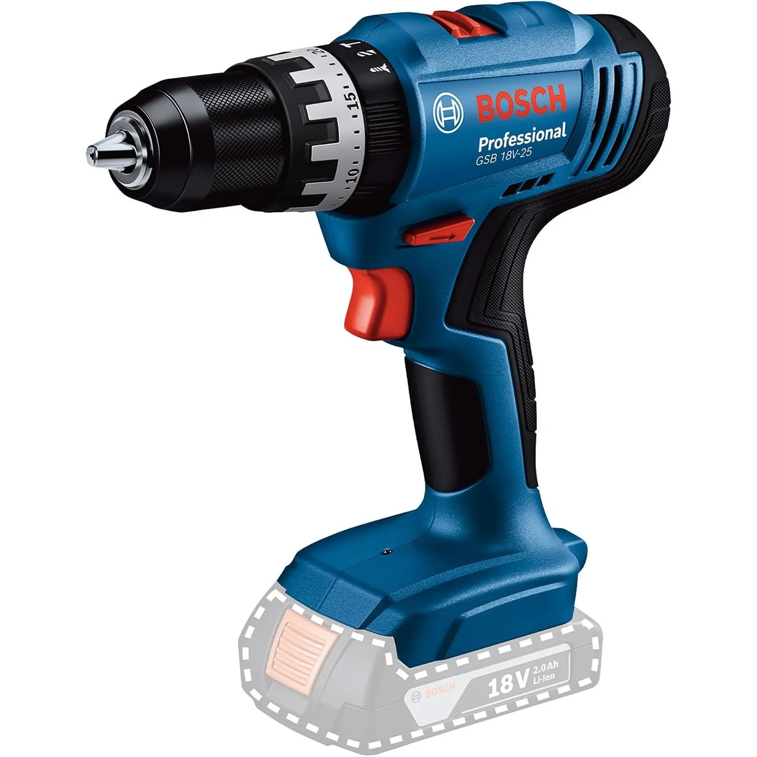 Bosch Professional 18V System perceuse-visseuse à percussion sans fil GSB 18V-25 (Ø vis max. 10 mm) Battery Powered