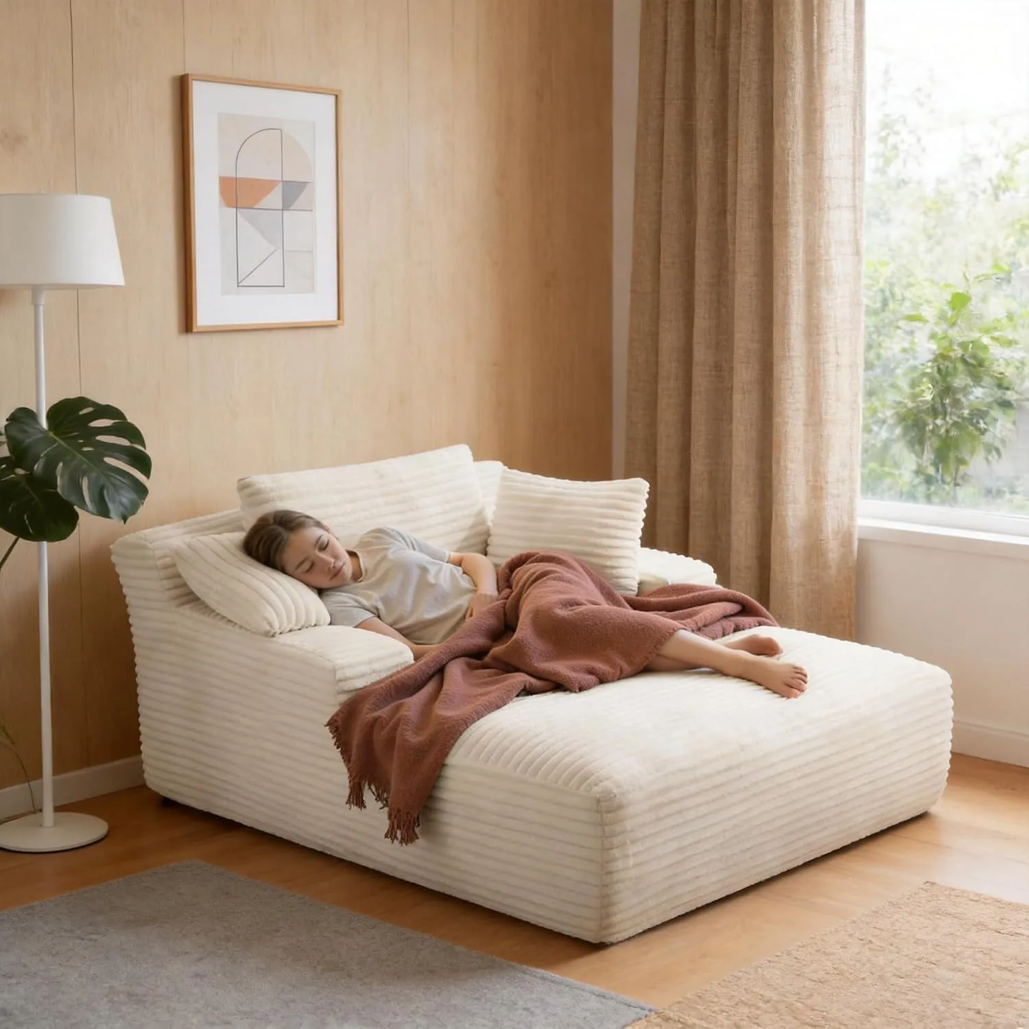 Boneless Sofa Cloud Sofa mit Schlaffunktion 172cm Beige