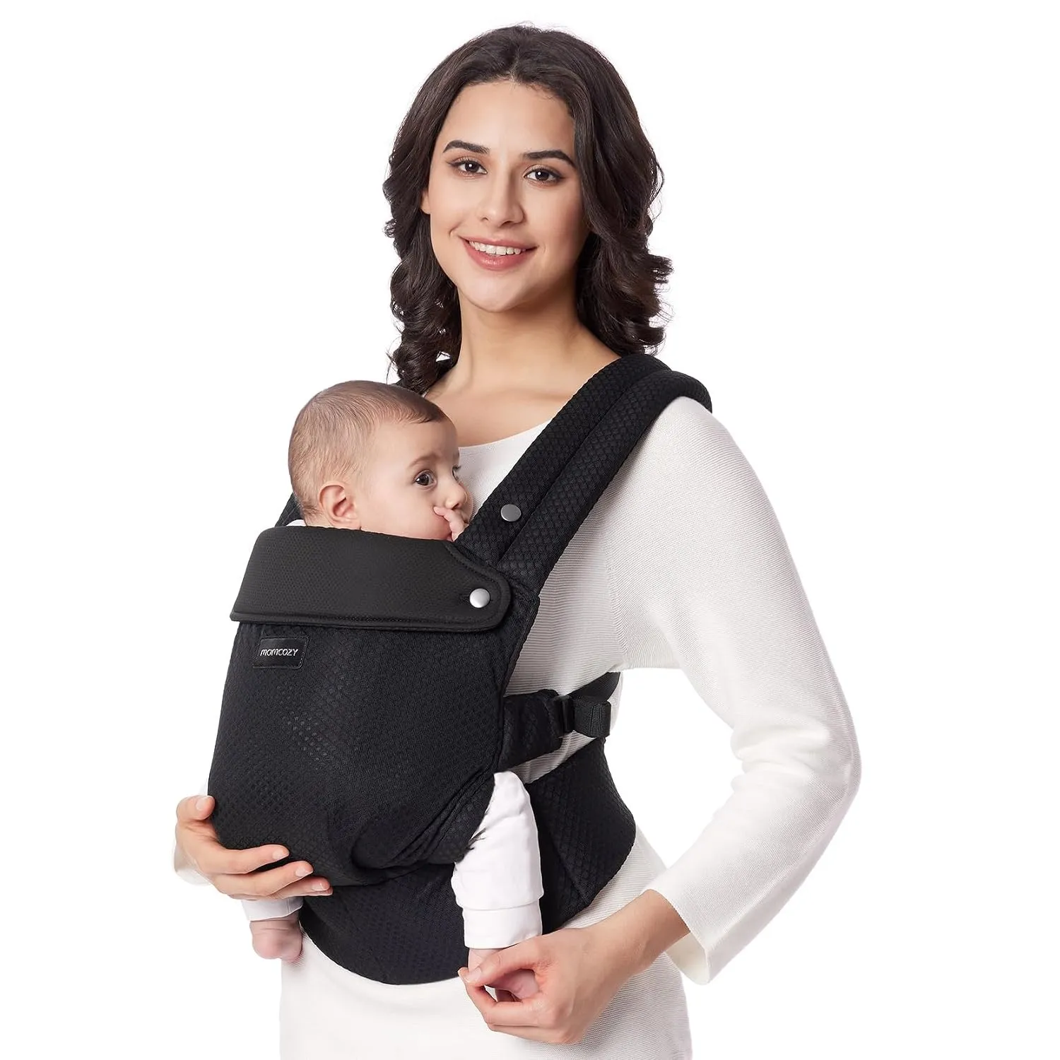 Momcozy Netz-Babytrage ab Geburt, Air Mesh-Schwarz