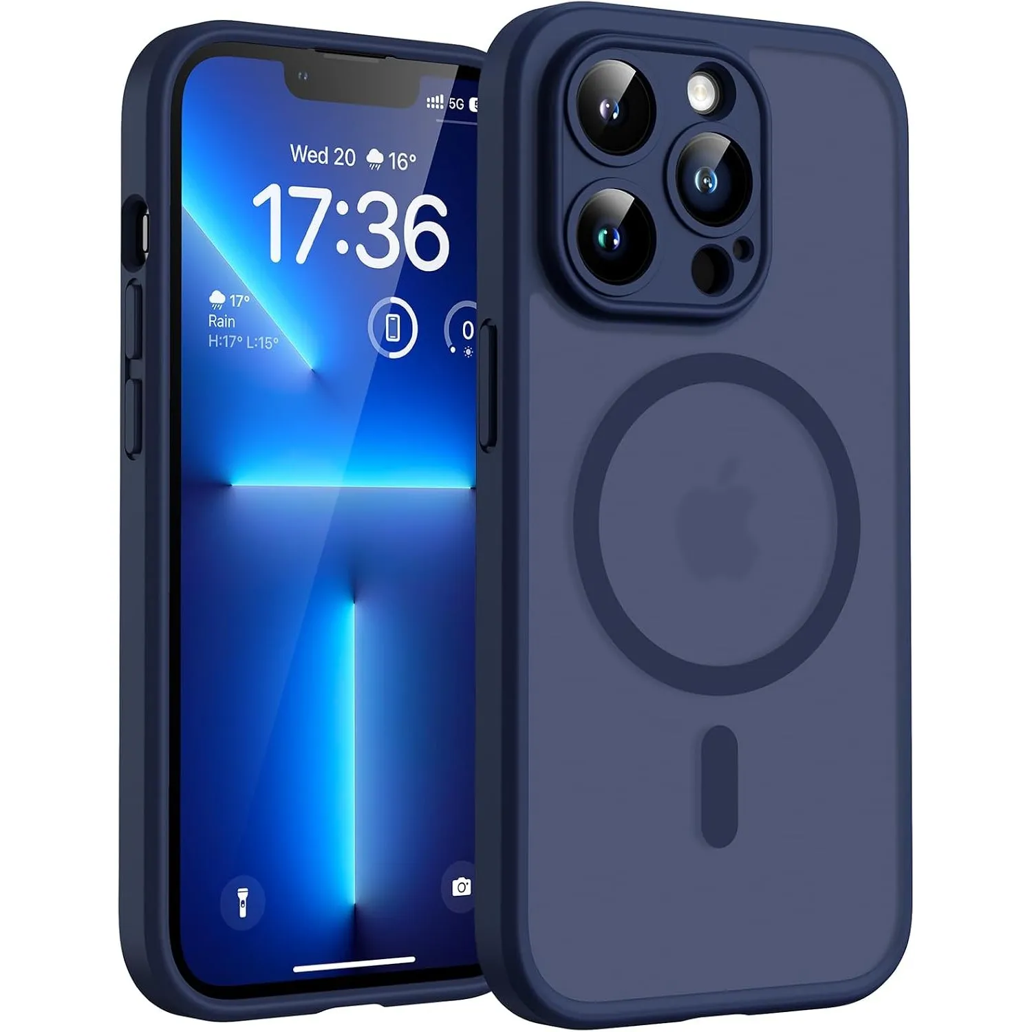 TOCOL für iPhone 13 Pro Hülle, Kompatibel mit MagSafe, Tiefblau