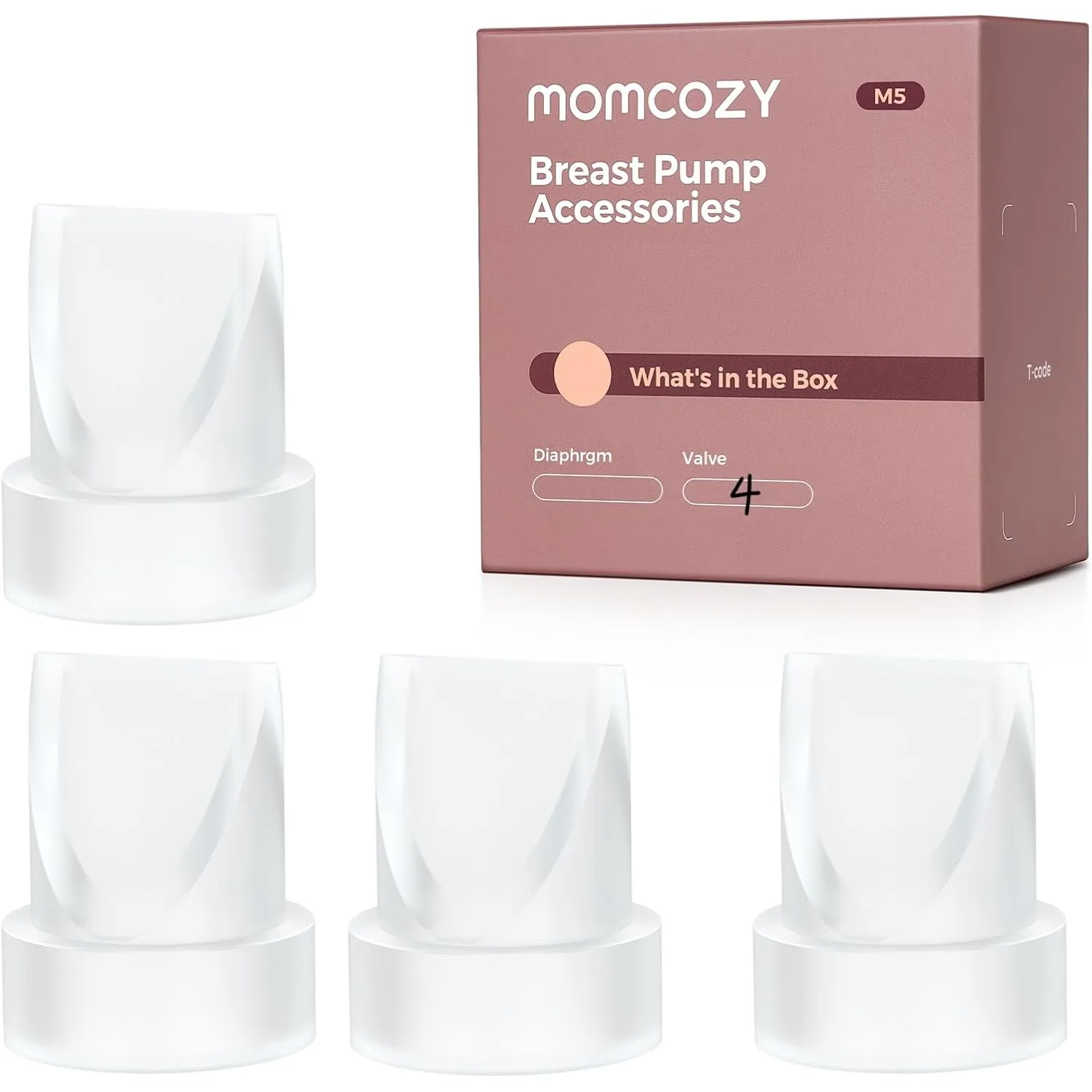 Momcozy M5 Entenschnabelventile, 4 Stück, Ersatzteile für Milchpumpe M5