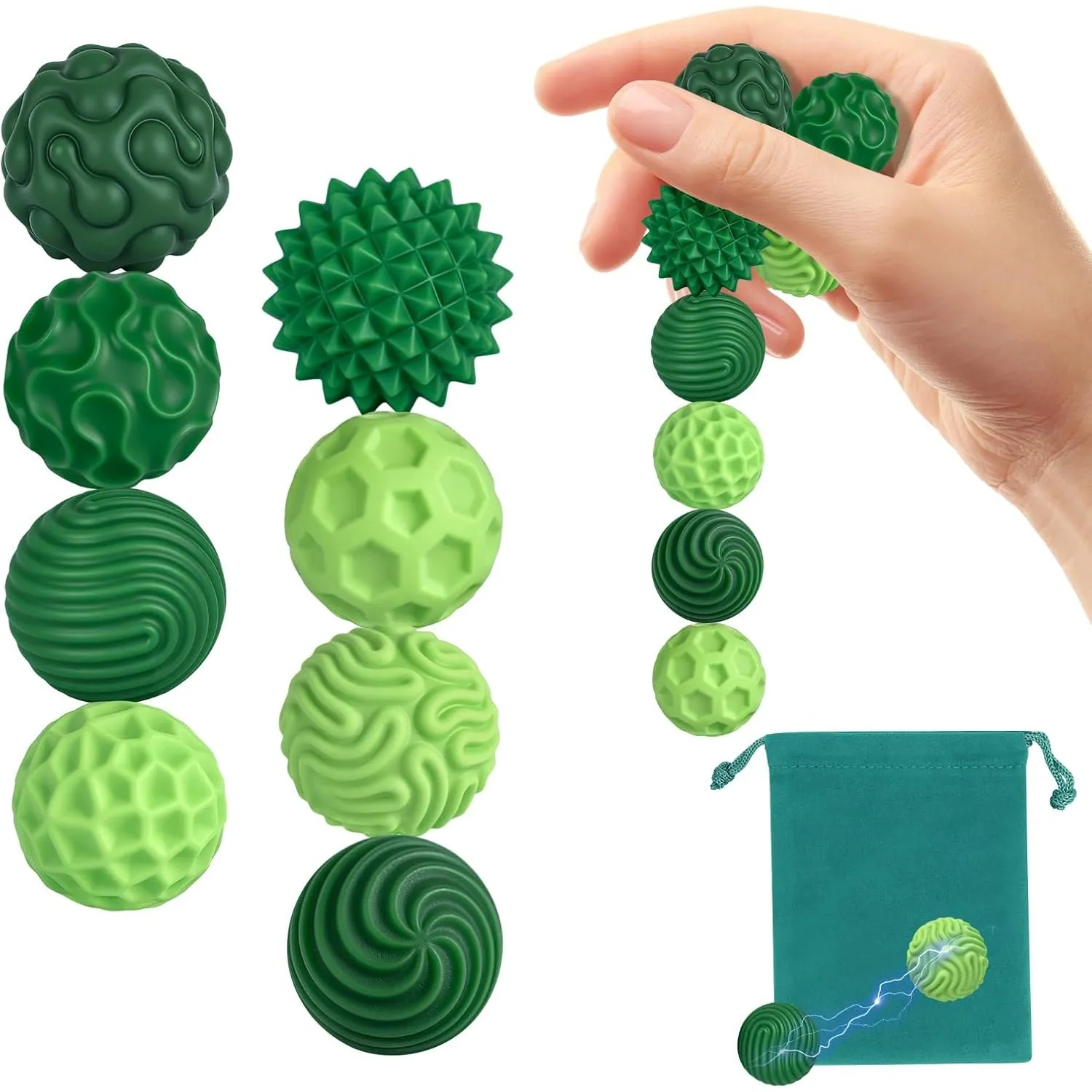 Zingbee 8 stück magnetische Fidget Toys,Silikon Magnetkugeln Anti-Stress | Sensorik Spielzeug,für Erwachsene und Kinder…