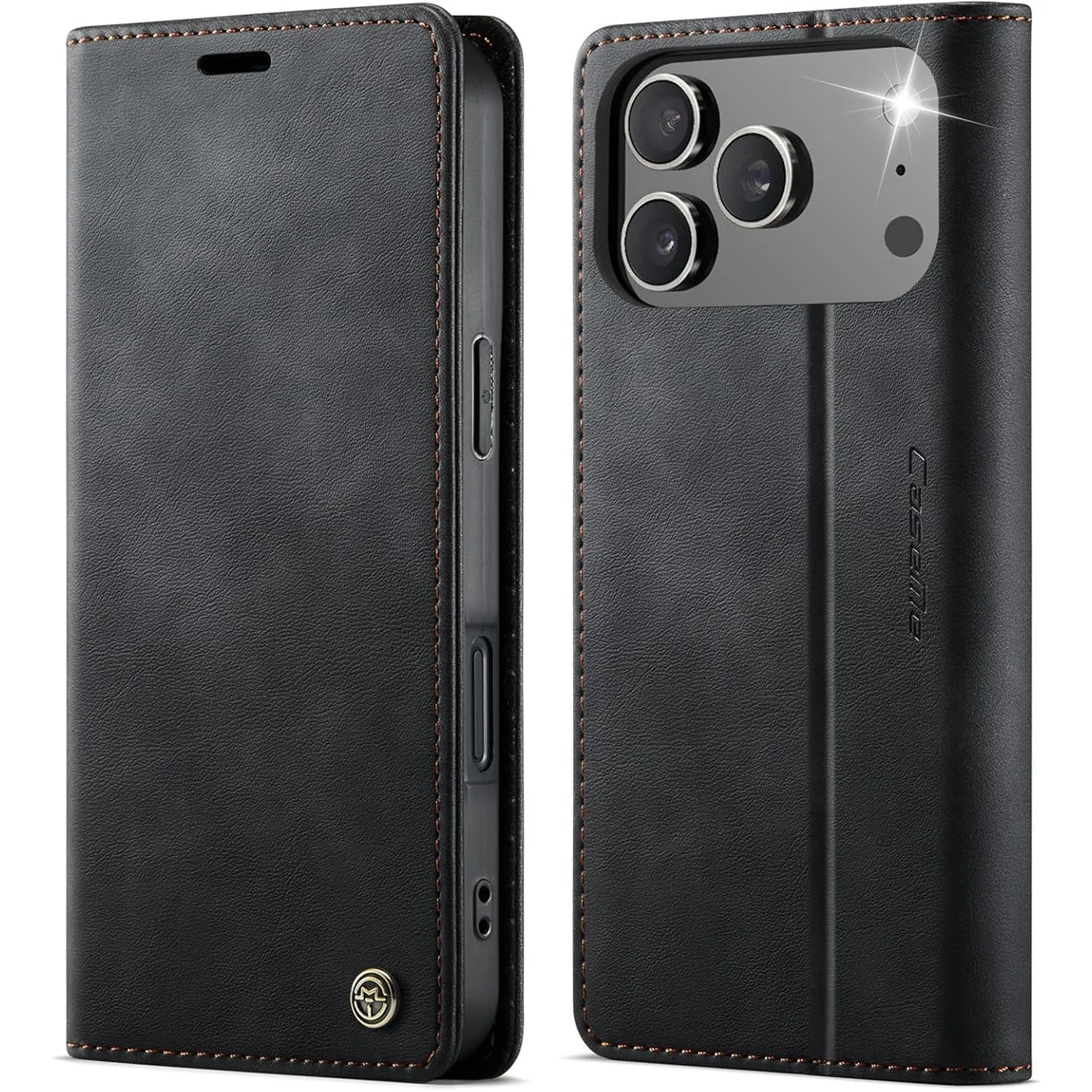 Handyhülle iPhone 17 Pro hülle klapphülle Premium PU Leder,RFID Schutzhülle,Faltbare Ständer,Handytasche Lederhülle Kar…