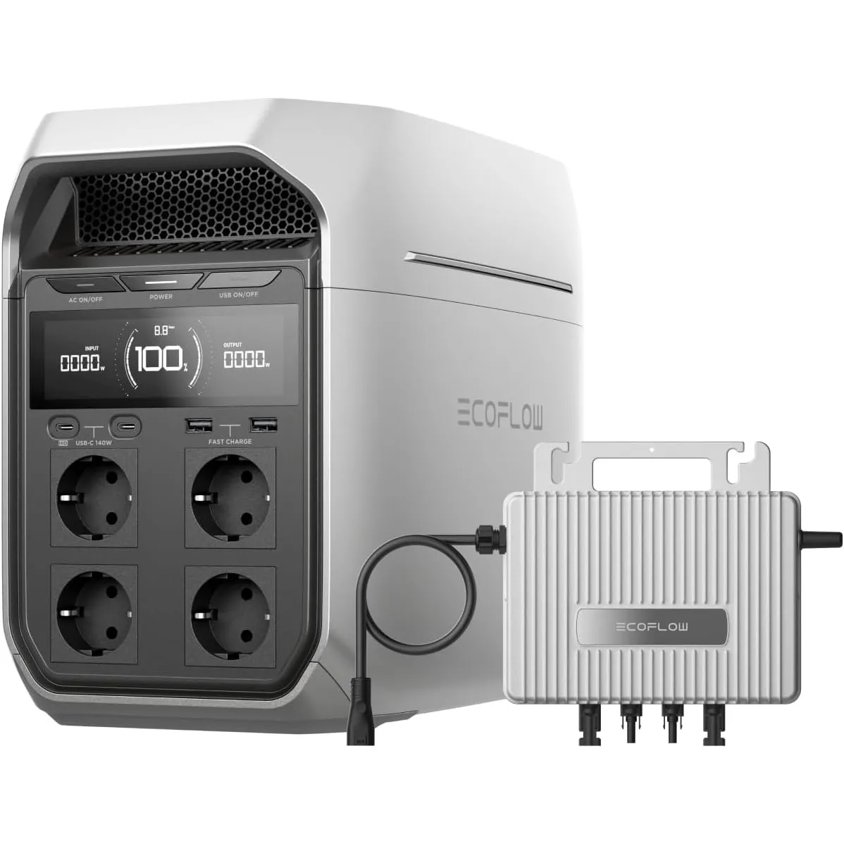 EcoFlow DELTA 3 Plus tragbare Powerstation mit STREAM Mikrowechselrichter | 1 024 Wh, 0% VAT, 1800W (3600W Spitze), LiF…