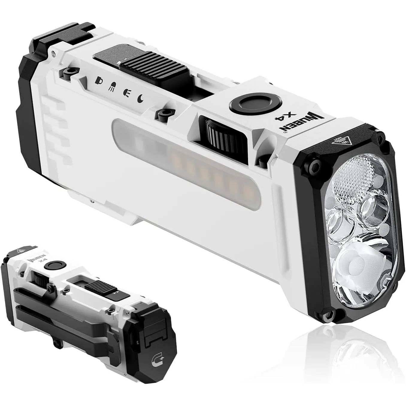 WUBEN X4 Taschenlampe Led Aufladbar，Taktische Taschenlampe mit RGB Licht