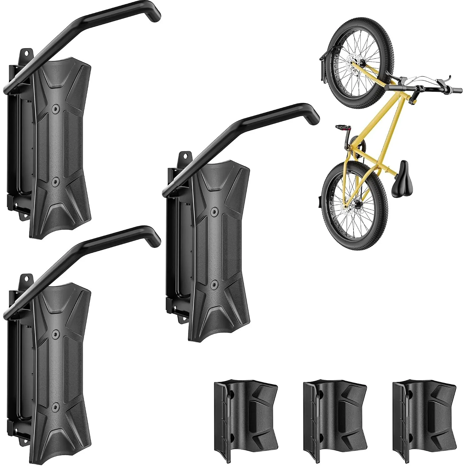 monTEK Schwenkbar Fahrrad Wandhalterung für 71-115mm Reifenbreite, bis 35kg