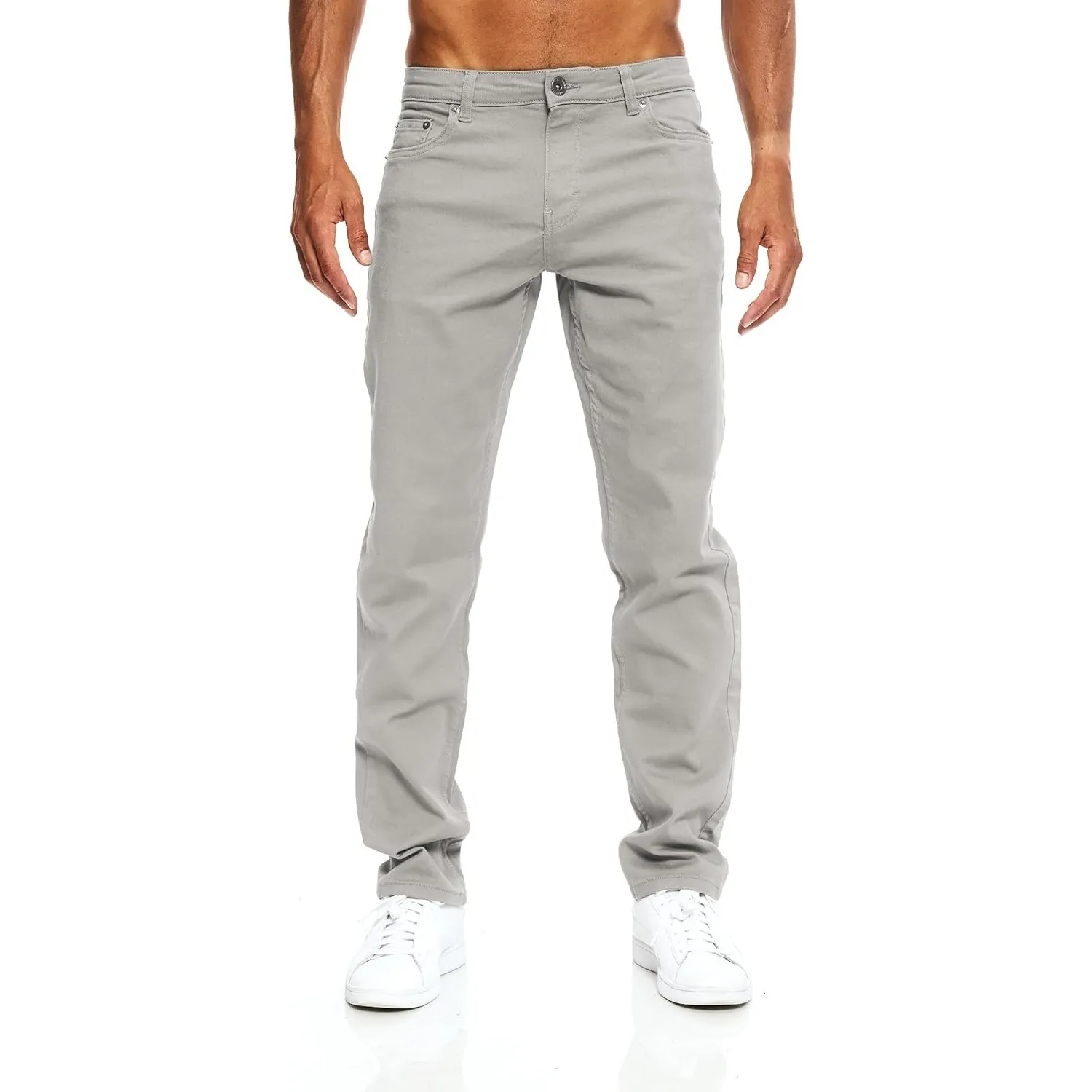 JEEL Herren-Jeans - Regular-Fit Straight-Cut - Stretch - Jeans-Hose Basic Washed