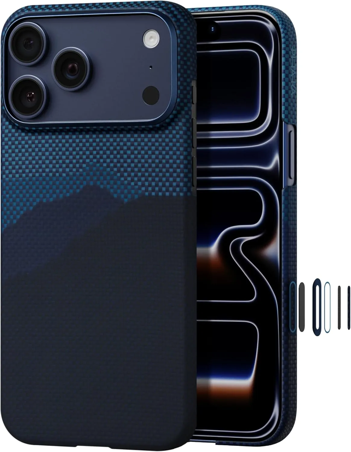 pitaka Ultradünne Hülle für iPhone 17 Pro Max Aramidfaser Handyhülle mit Kamerasteuerung 1,15mm dünn Kompatibel mit Mag…