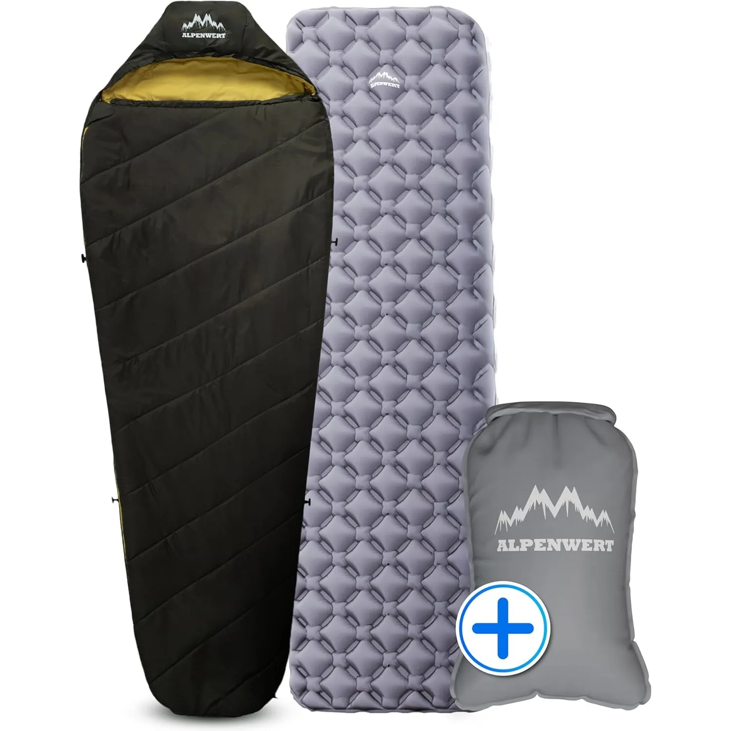 Alpenwert® Isomatte Outdoor [Kleines Packmaß & Ultraleicht] Luftmatratze perfekt für Camping, Wandern, Backpacking UVM.…