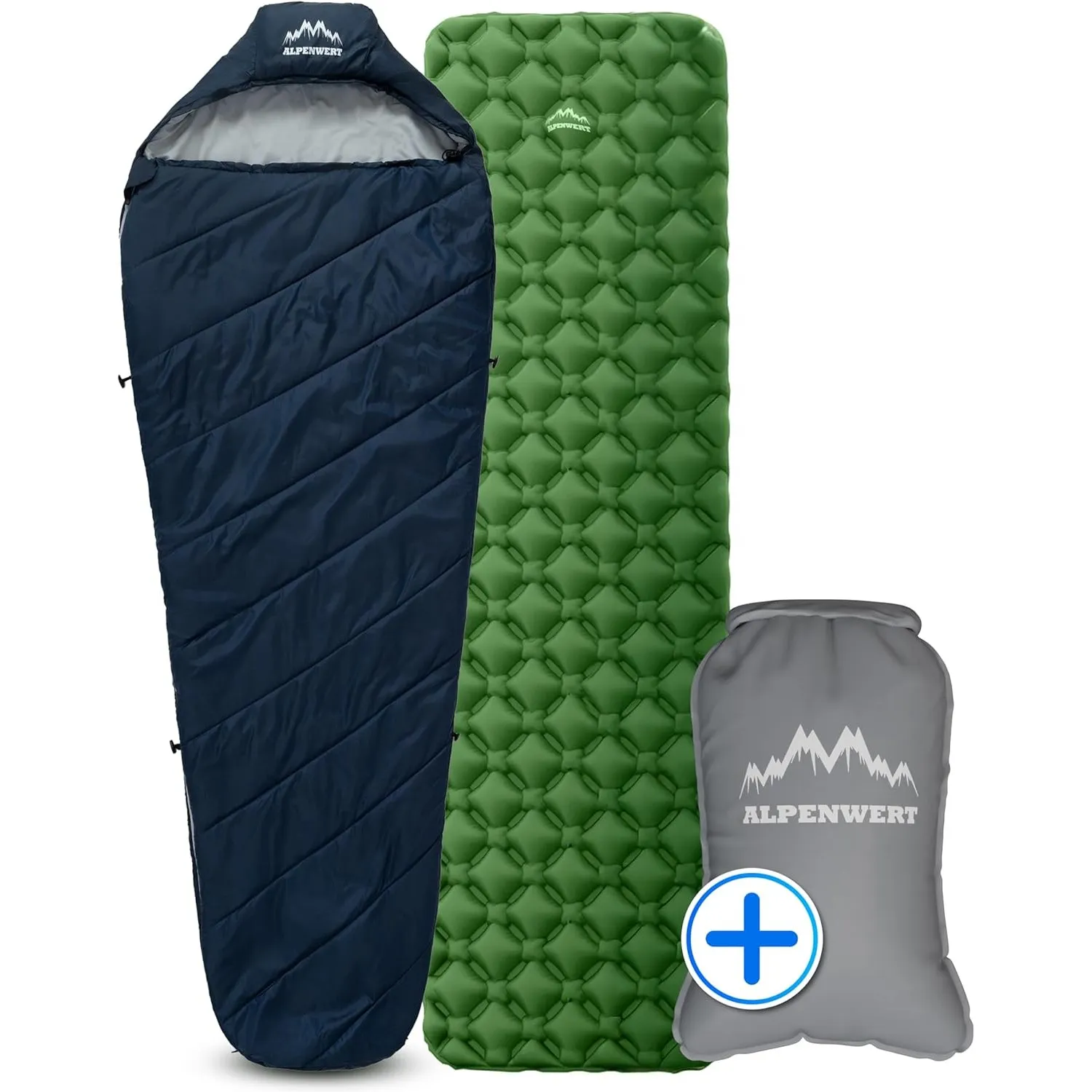 Alpenwert® Isomatte Outdoor [Kleines Packmaß & Ultraleicht] Luftmatratze perfekt für Camping, Wandern, Backpacking UVM.…