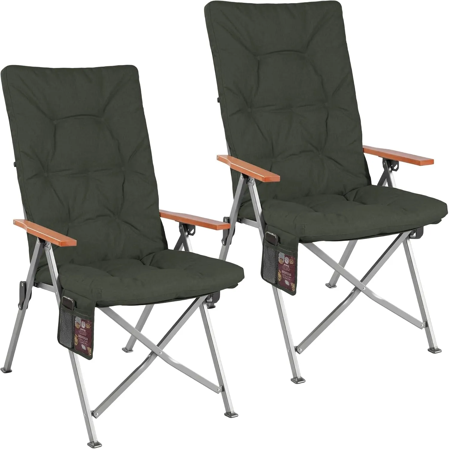 Homecall Campingstuhl Faltbar 150kg Belastbar Hochlehner Luxus Klappstuhl | Camping Stuhl mit 4 Positionen Verstellbar …